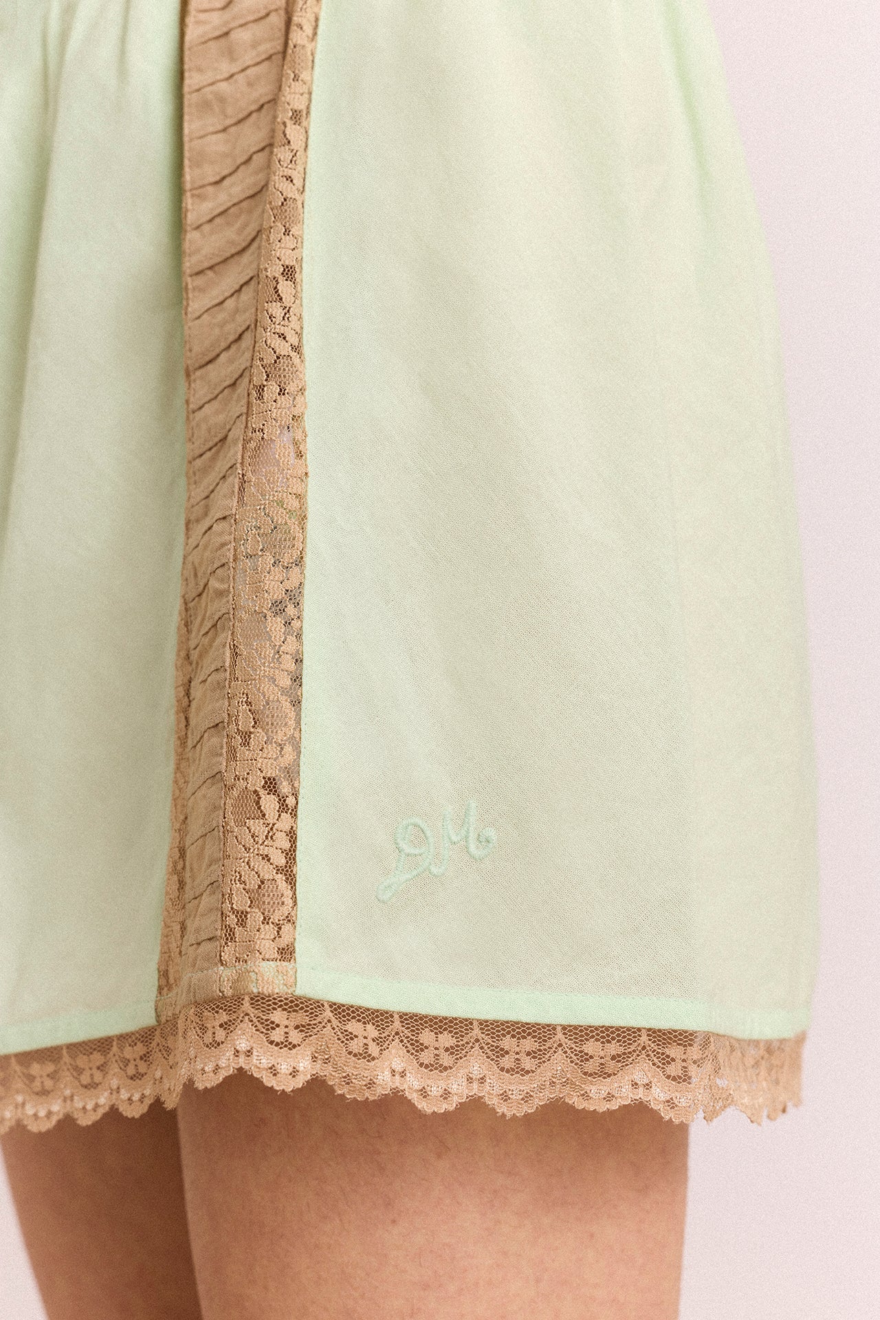 Addie Lace Mini Skirt - Mint - Image 7