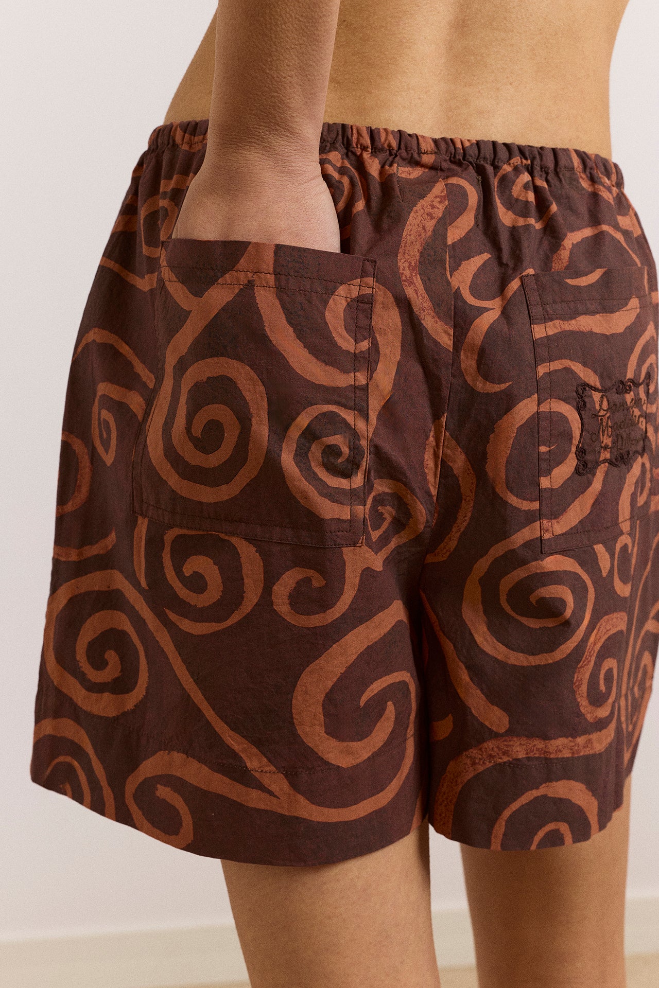 Afina Pull On Short - Swirl Print - Image 7