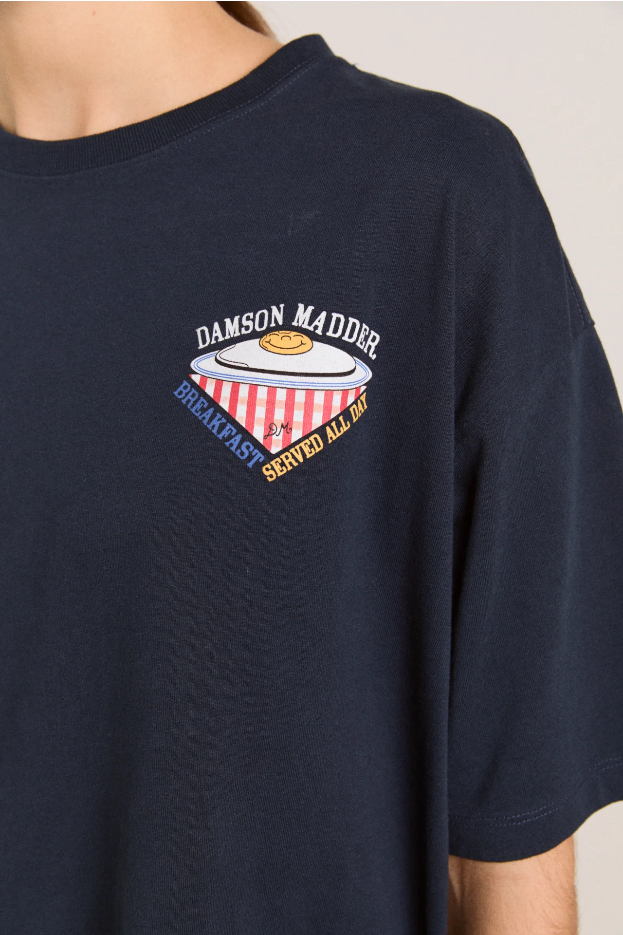All Day Breakfast Tee - Navy - Image 3