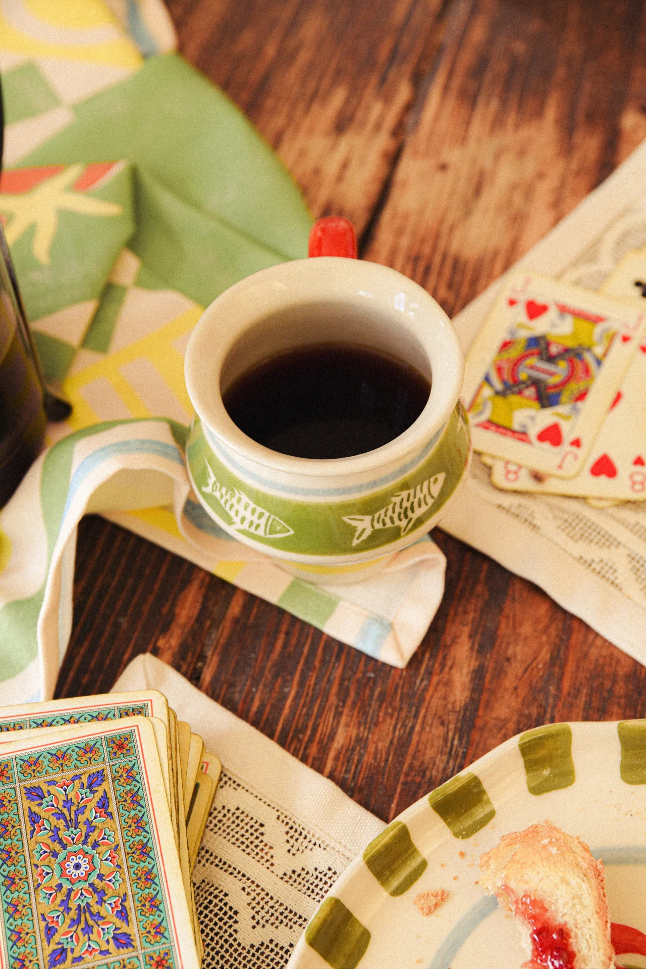 Hand Painted Angular Mug - Fish Stripes - Image 8