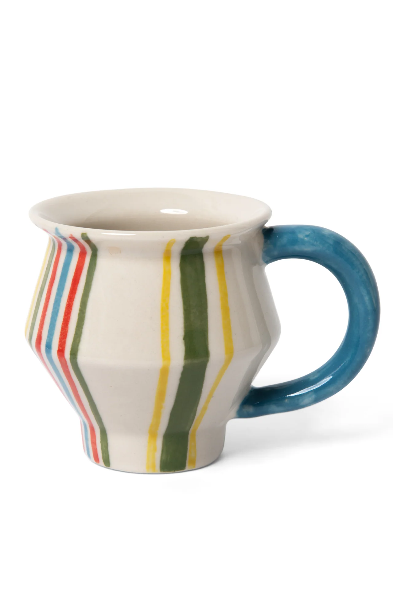 Hand Painted Angular Mug - Striped - Image 7