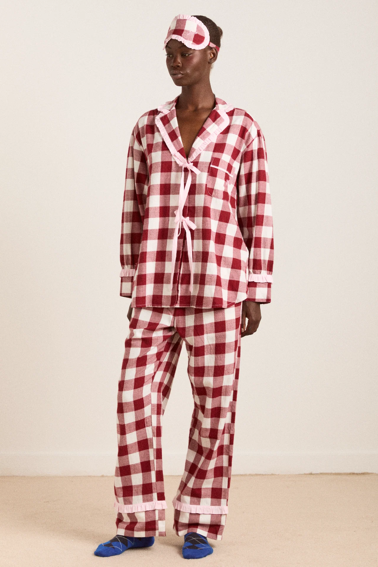 Antonella Pj Set - Burg Gingham - Image 4