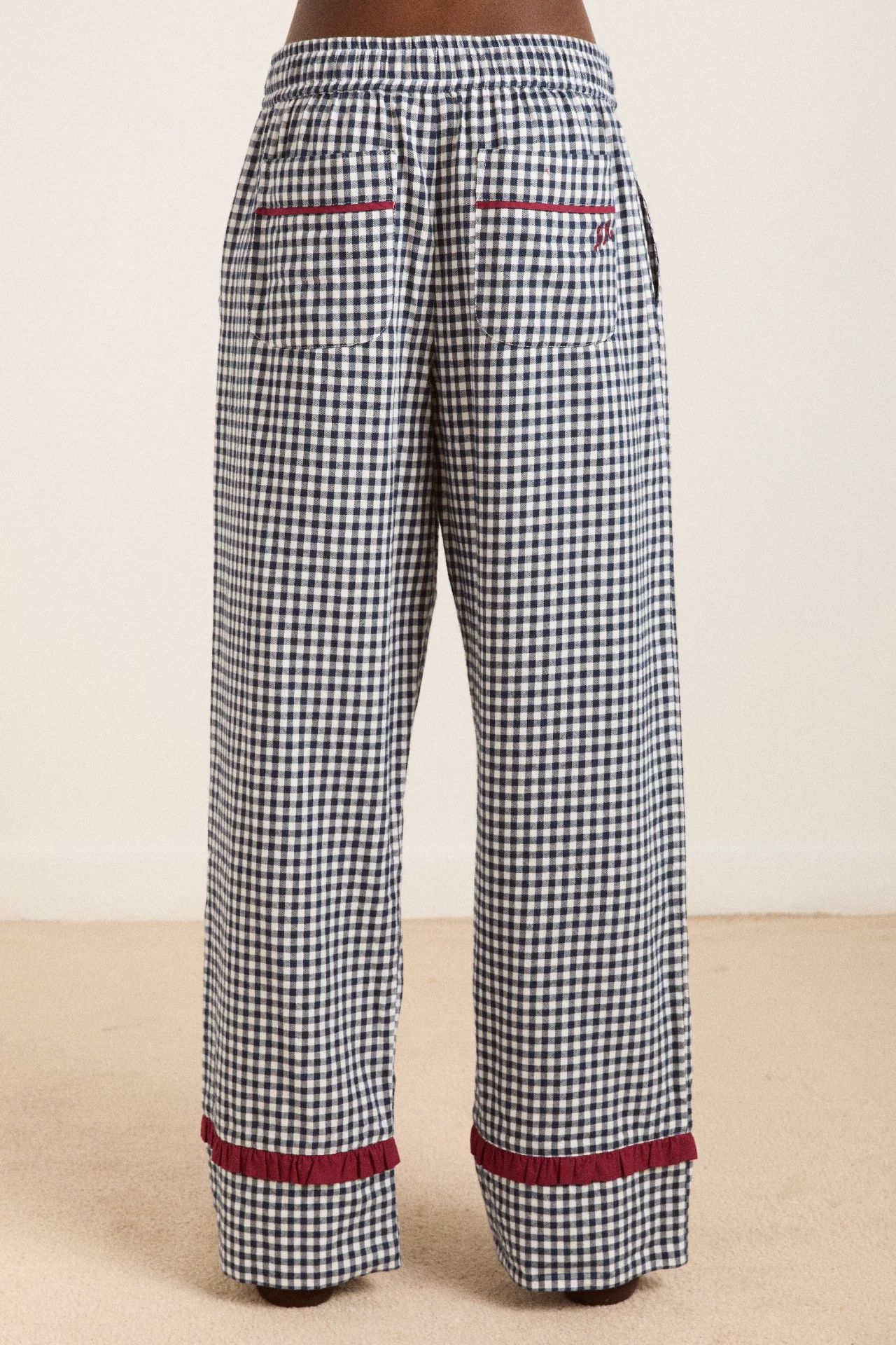 Antonia Pj Set - Navy Gingham - Image 10