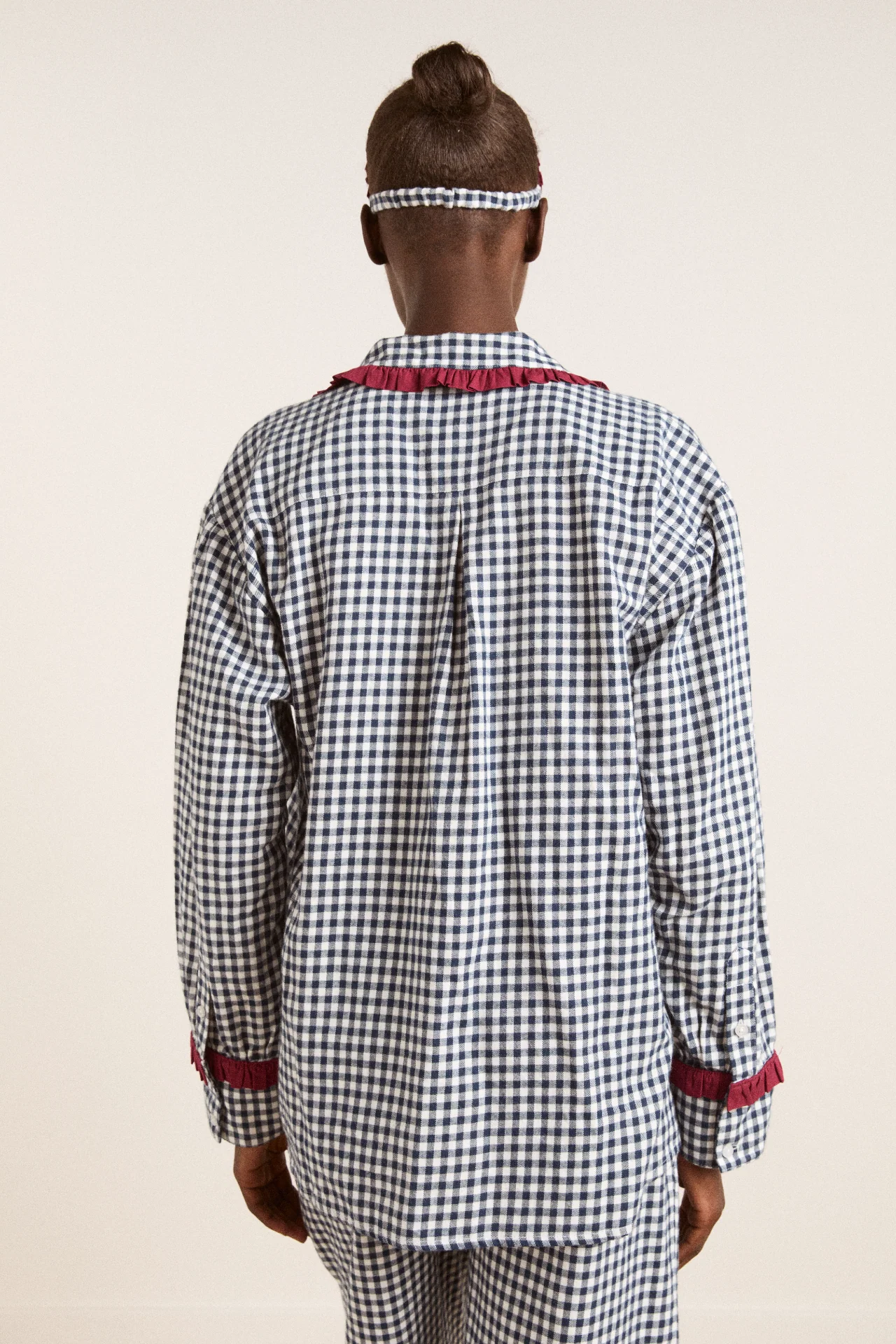 Antonia Pj Set - Navy Gingham - Image 6
