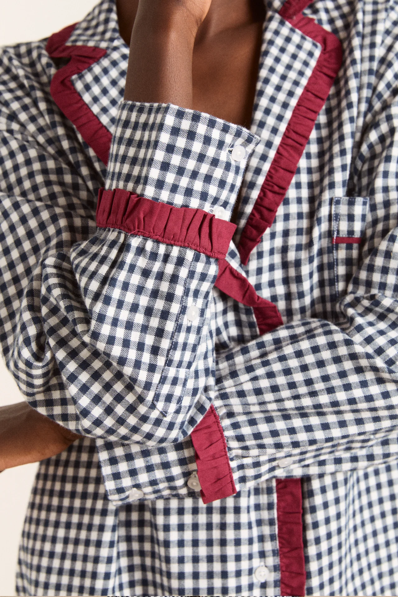 Antonia Pj Set - Navy Gingham - Image 8