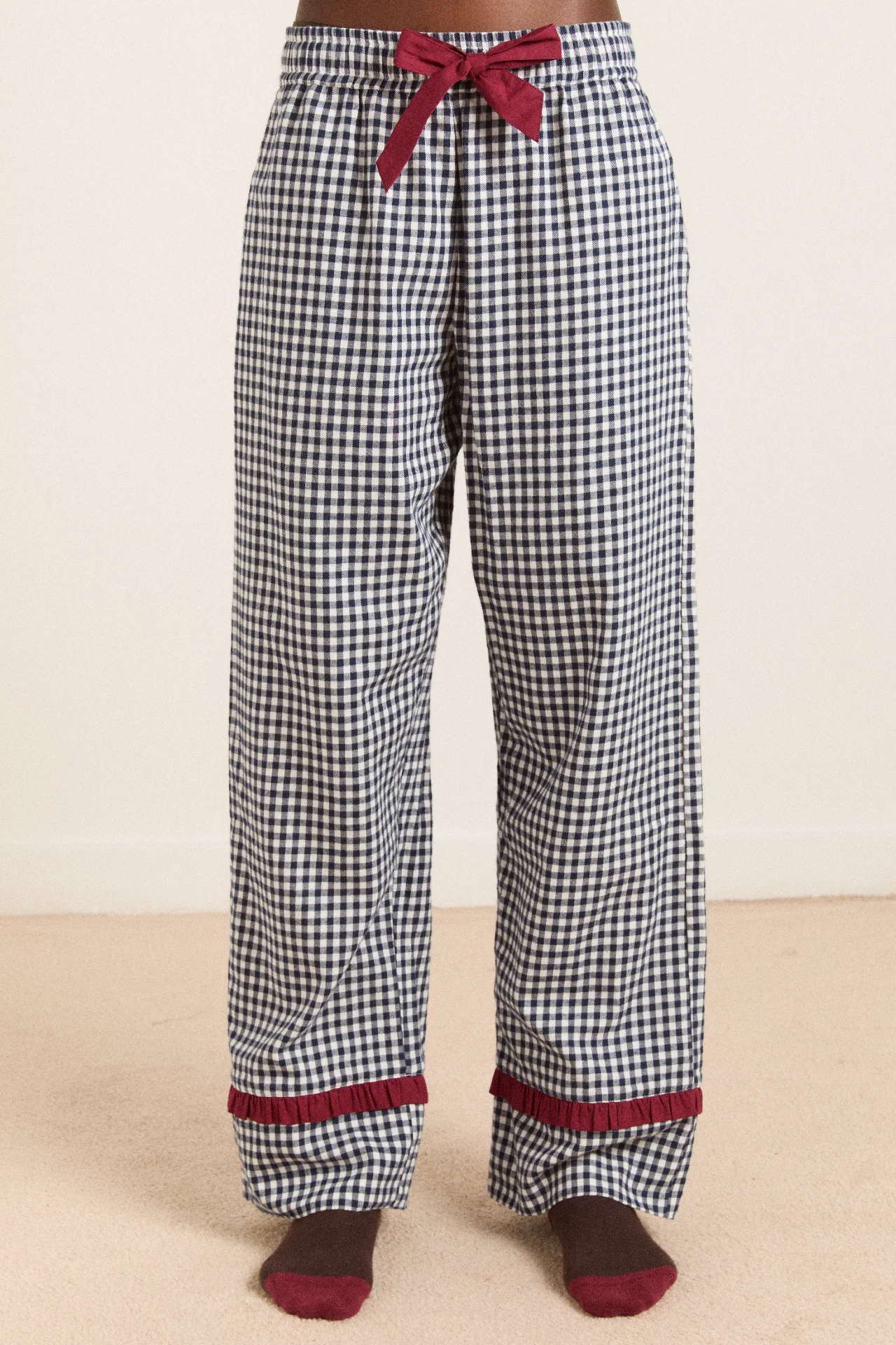 Antonia Pj Set - Navy Gingham - Image 9