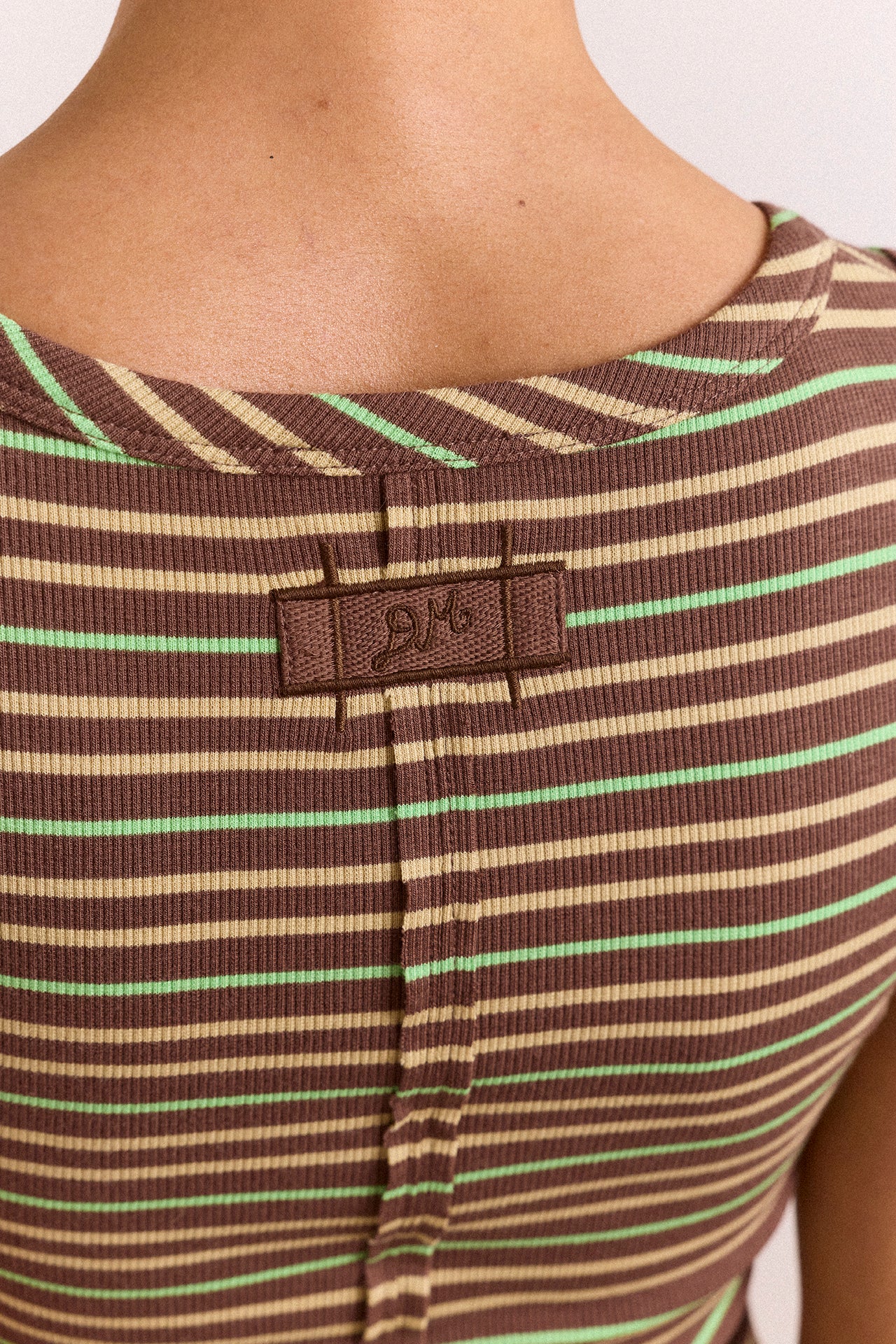Arlea V-Neck Tank - Brown Stripe - Image 13