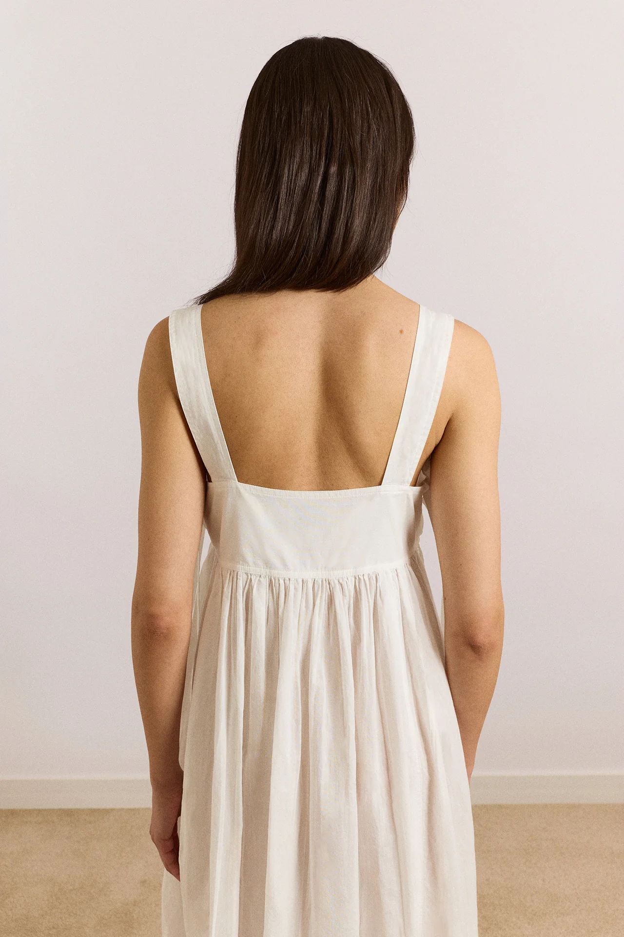 Aspen Midi Night Dress - White - Image 5