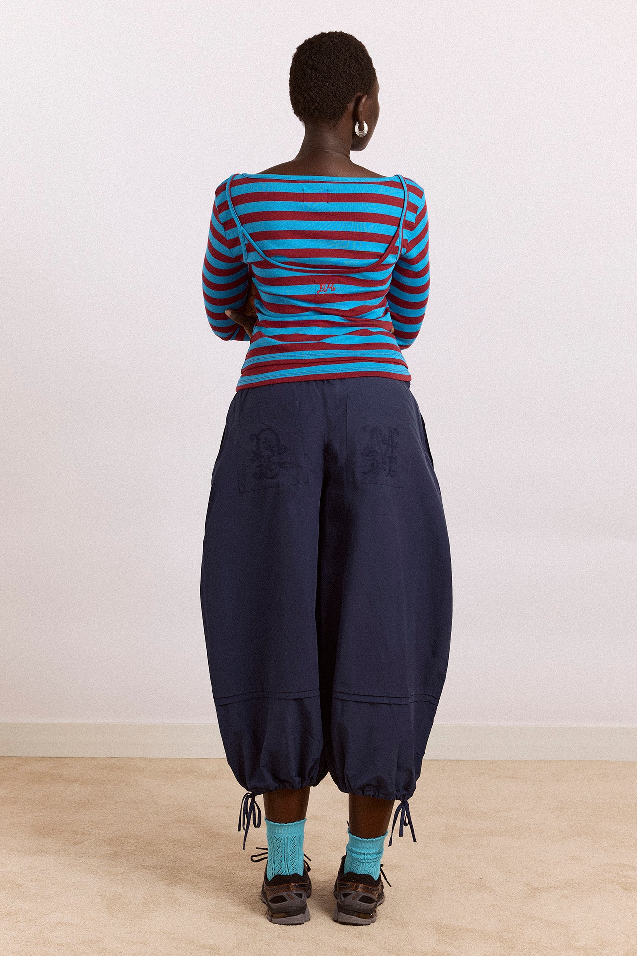 Avielle Double Layer Top - Blue Stripe - Image 11