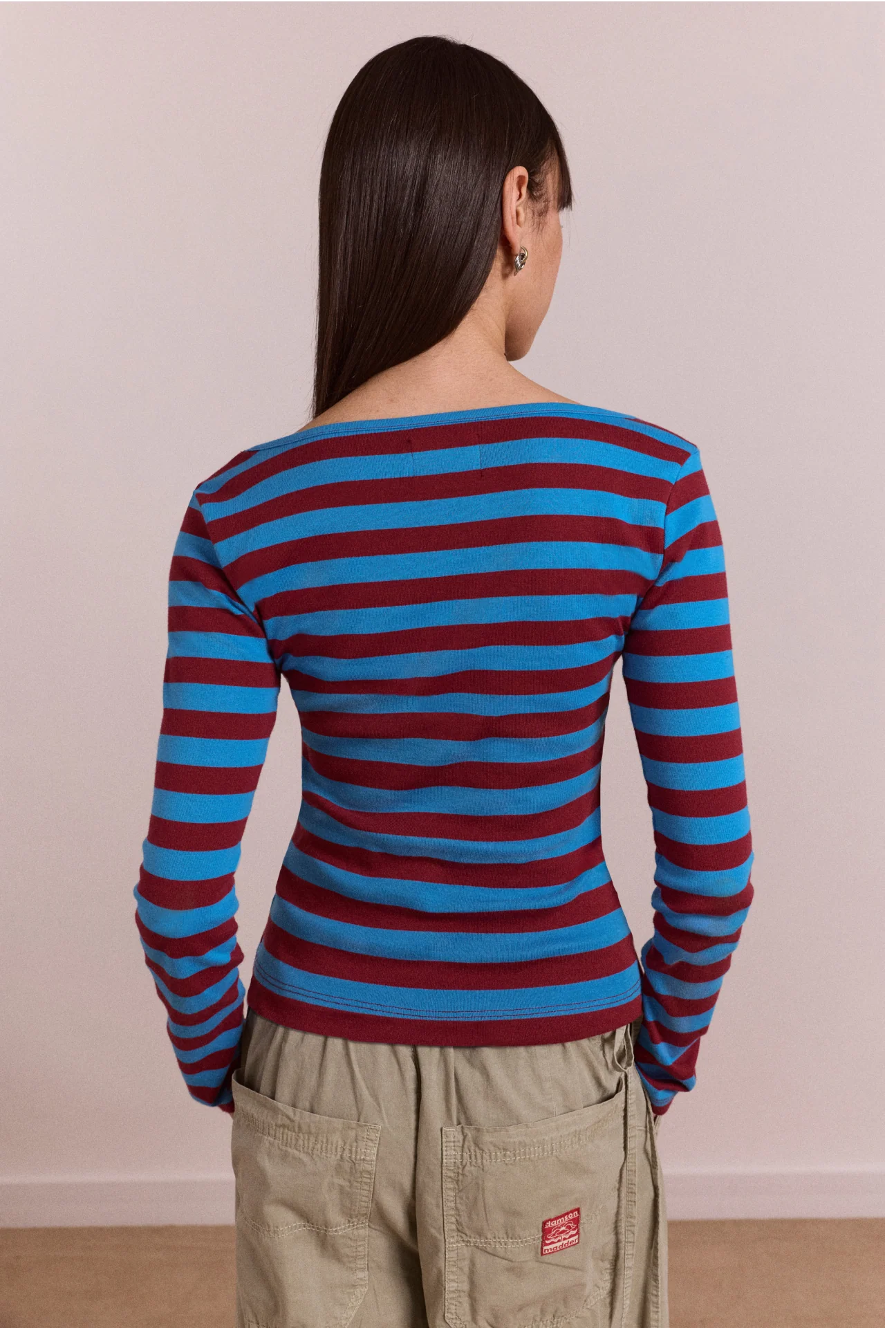 Avielle Double Layer Top - Blue Stripe - Image 9