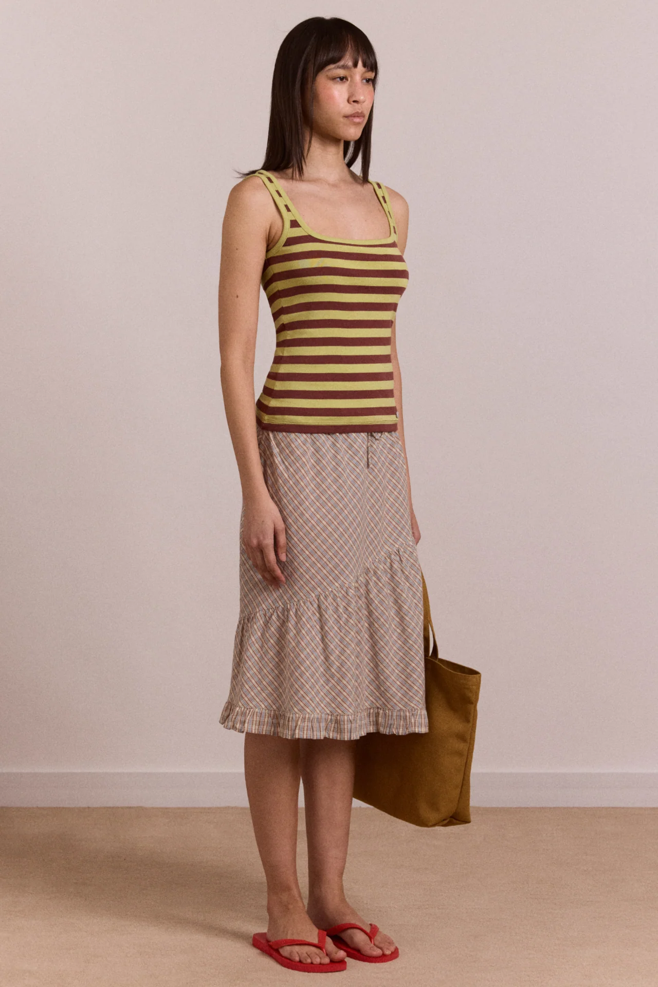 Avielle Tank - Green Stripe - Image 4