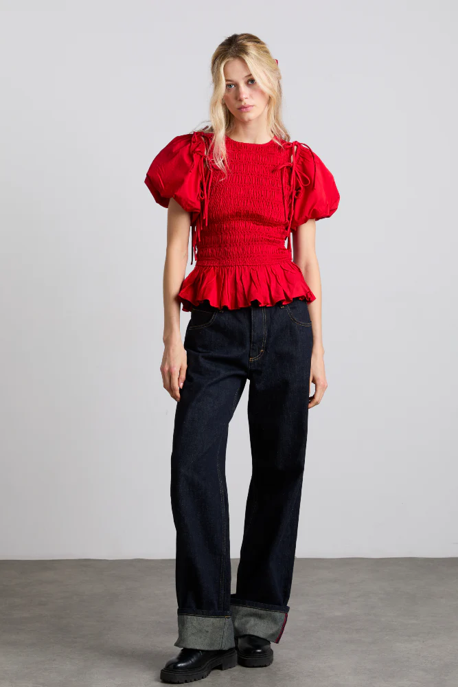 becca multi-way blouse - cherry - Image 4