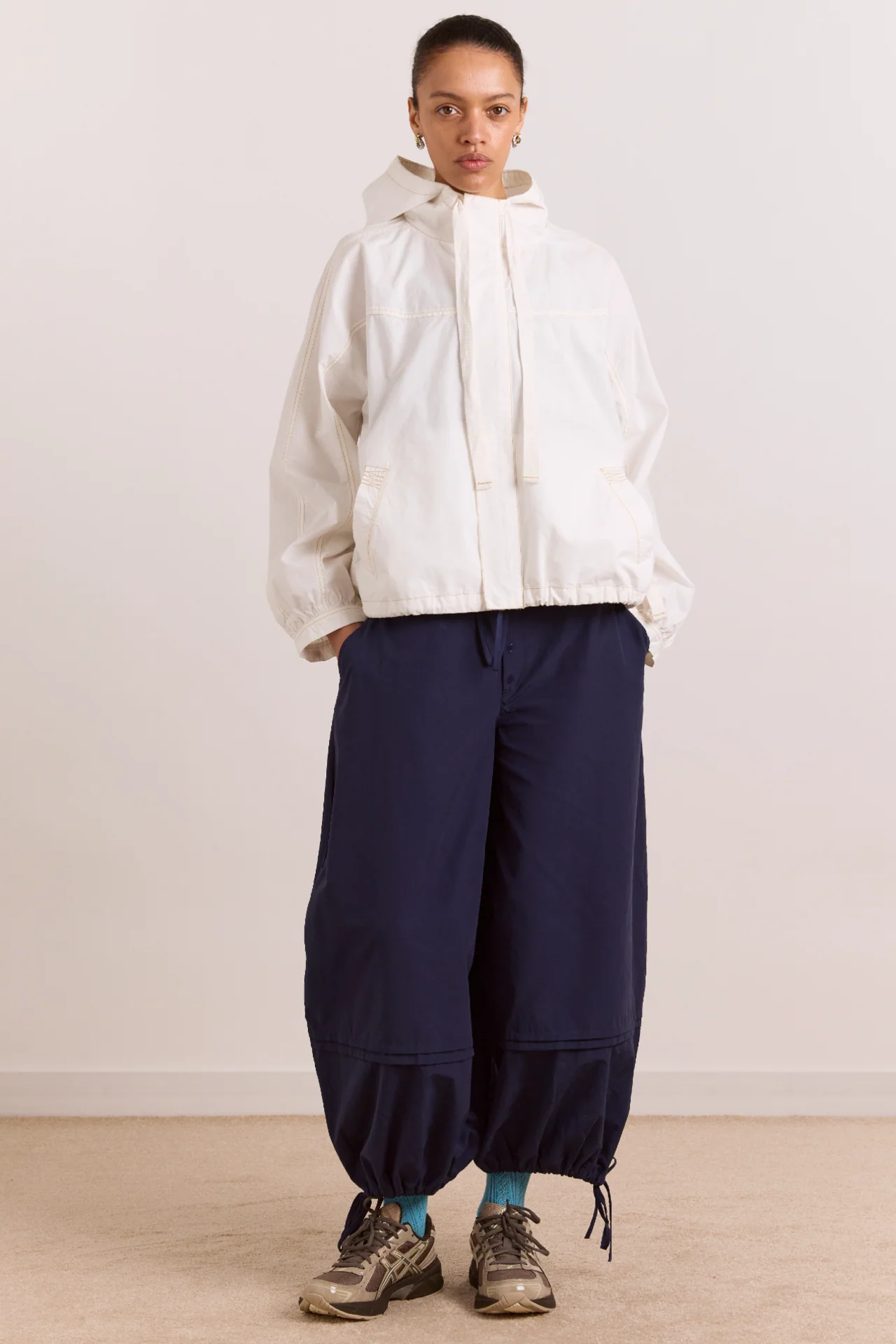Blake Hooded Jacket - Ecru - Image 2
