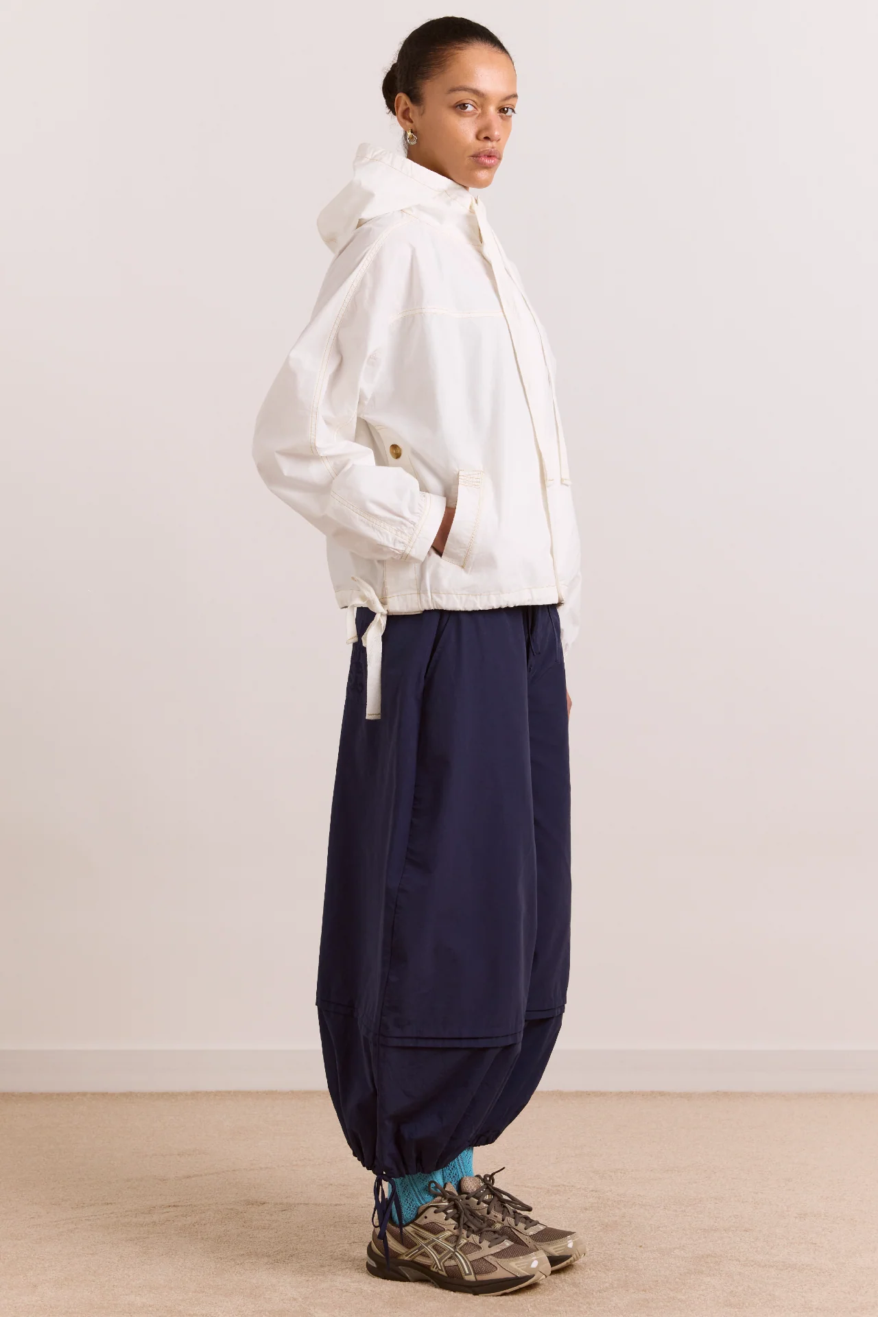 Blake Hooded Jacket - Ecru - Image 3