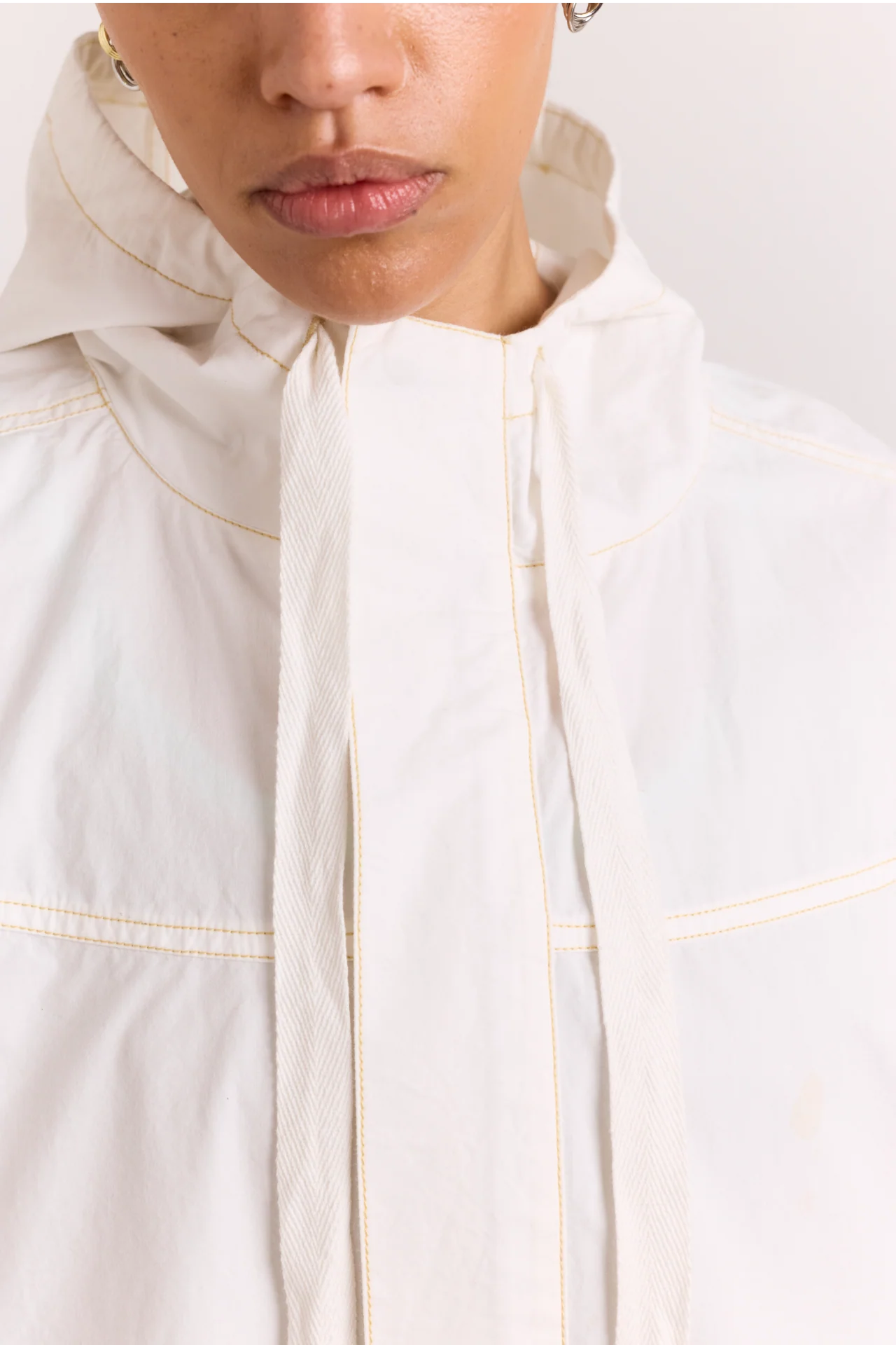 Blake Hooded Jacket - Ecru - Image 5