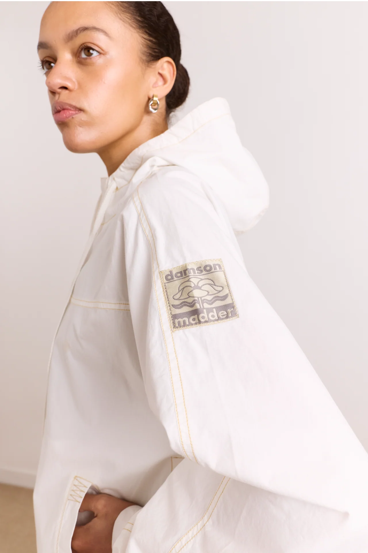 Blake Hooded Jacket - Ecru - Image 6