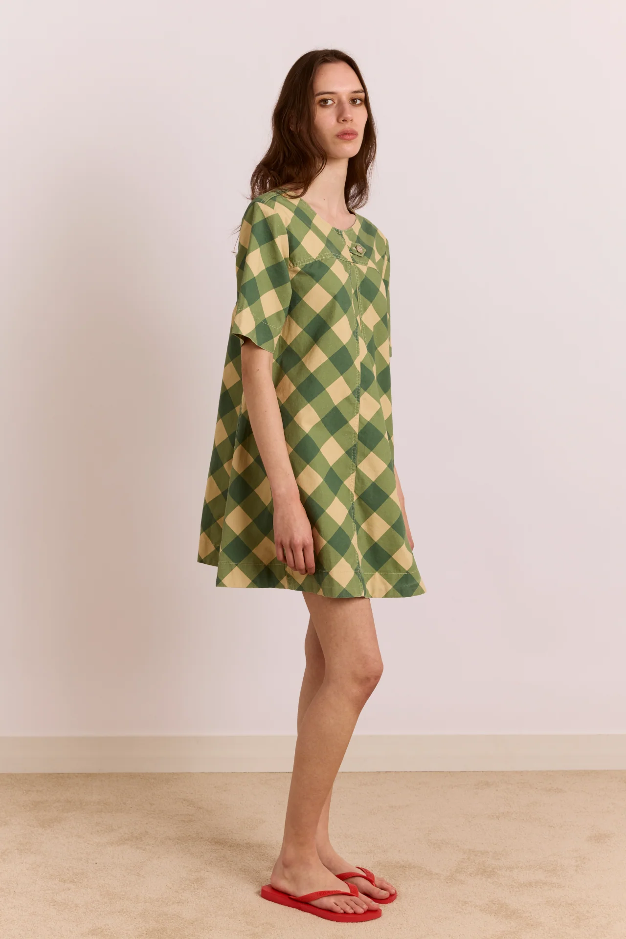Reversible Bridget Mini Dress - Gingham - Image 3