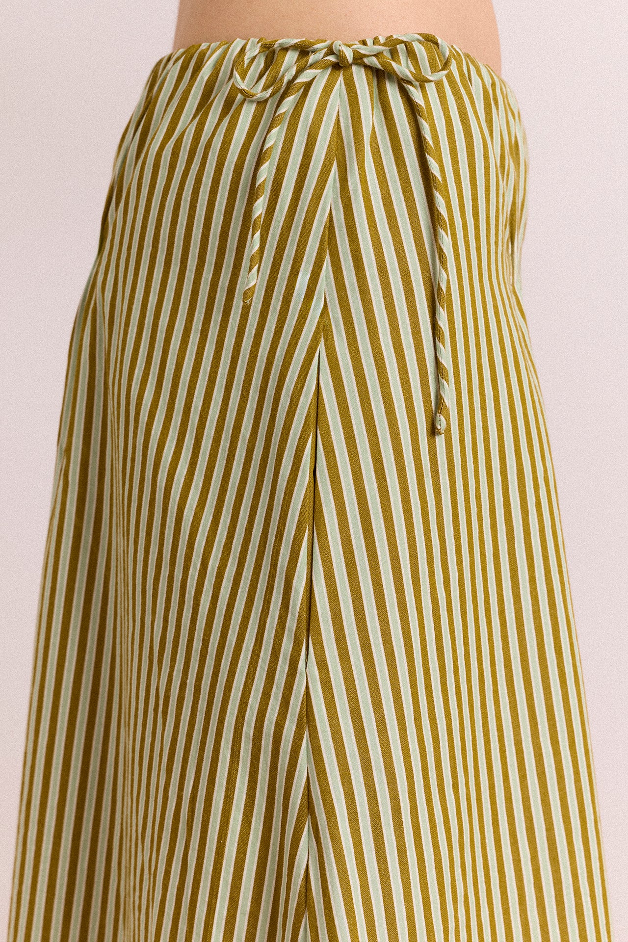 Caspia Midi Skirt - Basil Stripe - Image 7