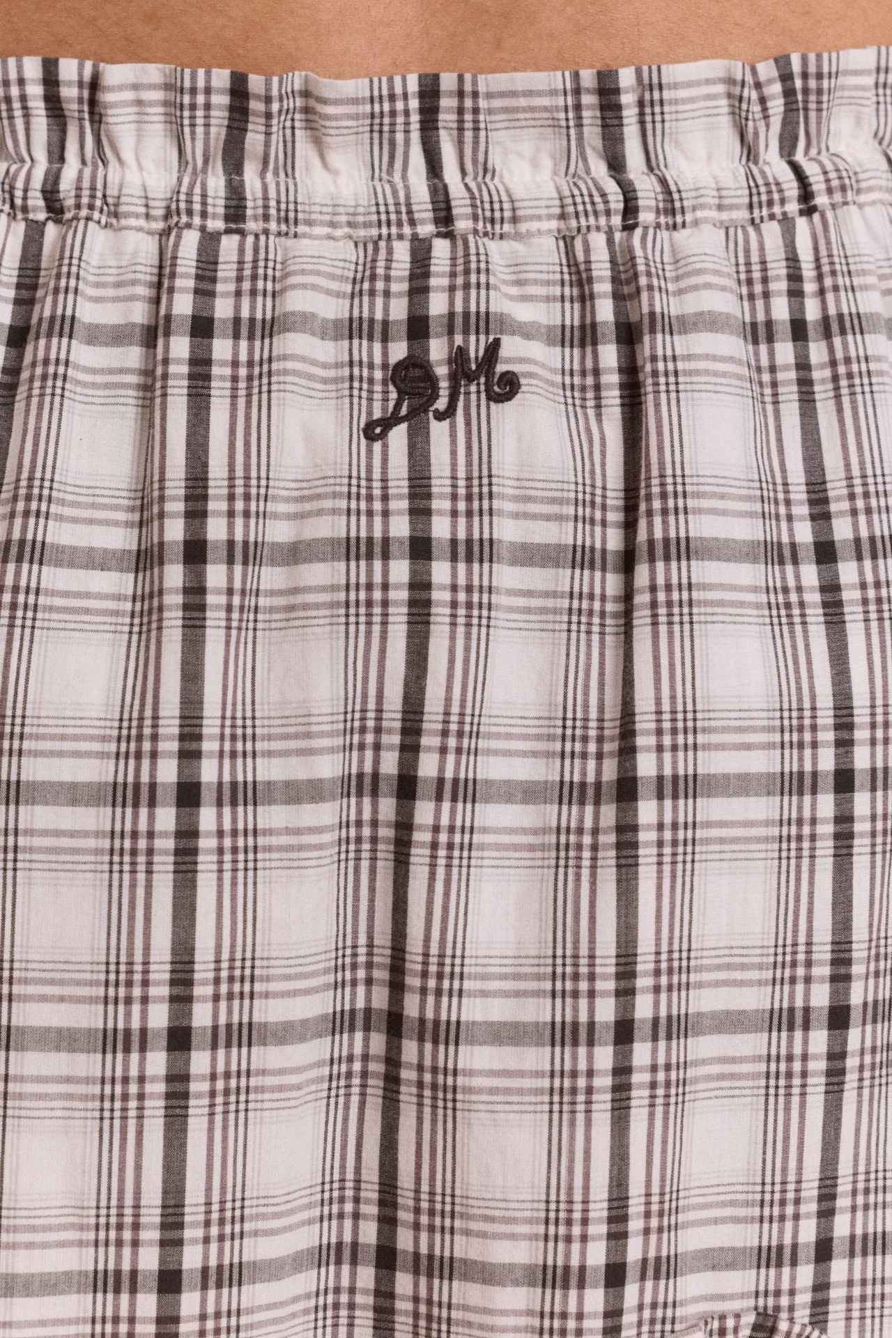 Catie Ruffle Midi Skirt - Greyscale Check - Image 11