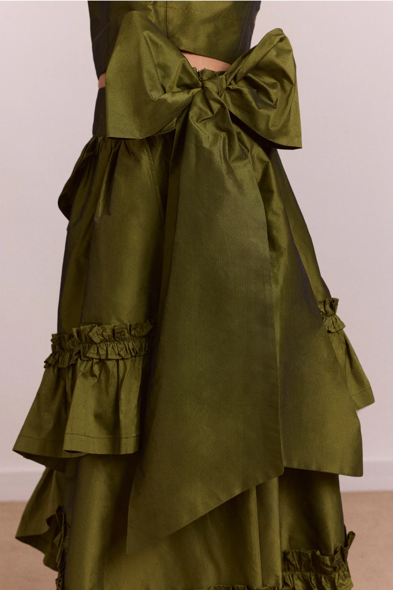 Constance Midi Skirt - Olive - Image 5