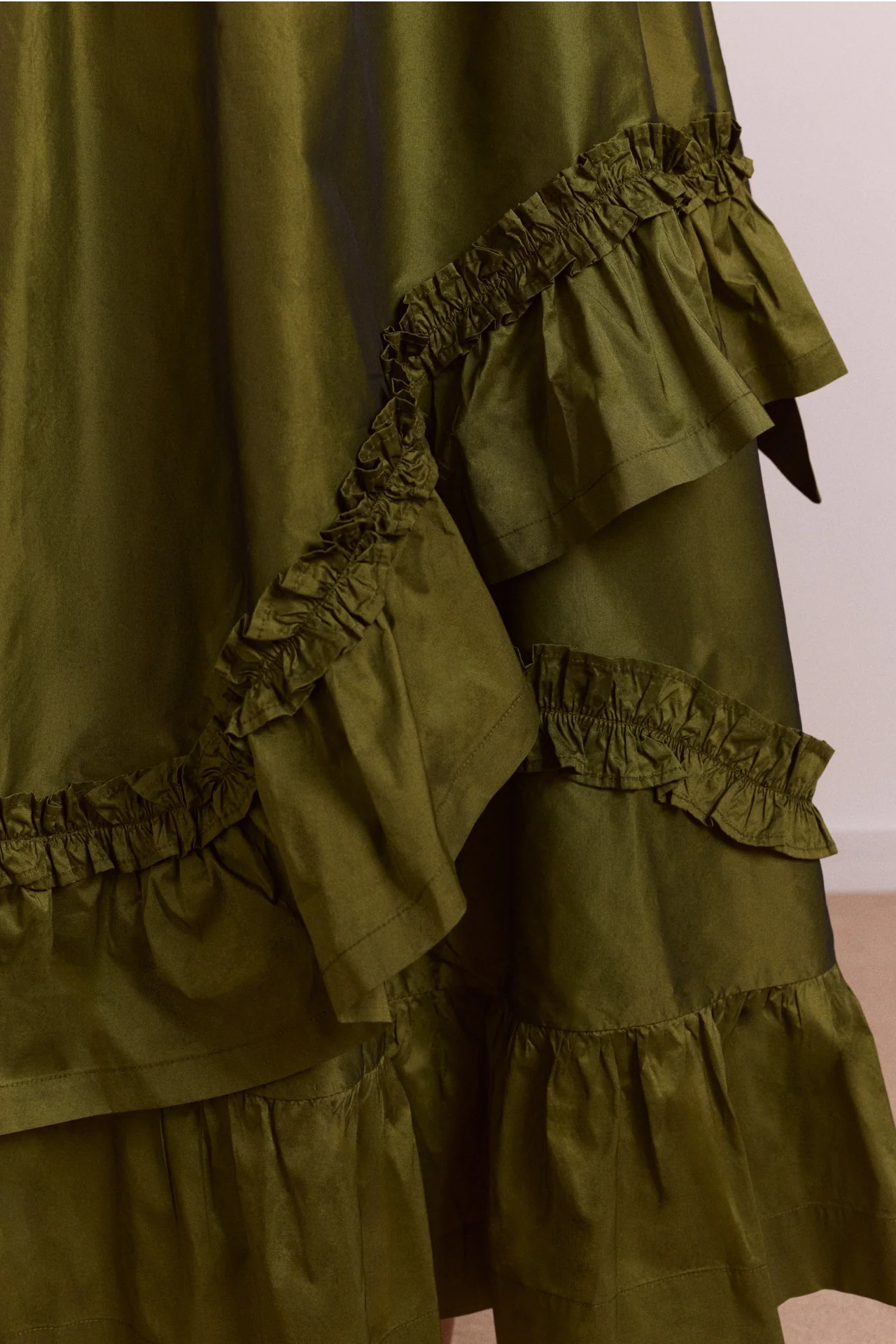 Constance Midi Skirt - Olive - Image 7