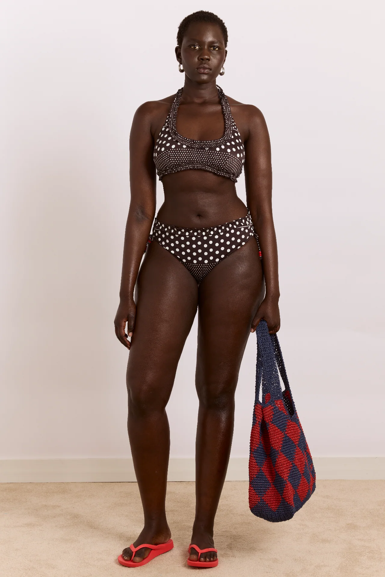 Cove Bikini Bottom - Spot Stripe Print - Image 3