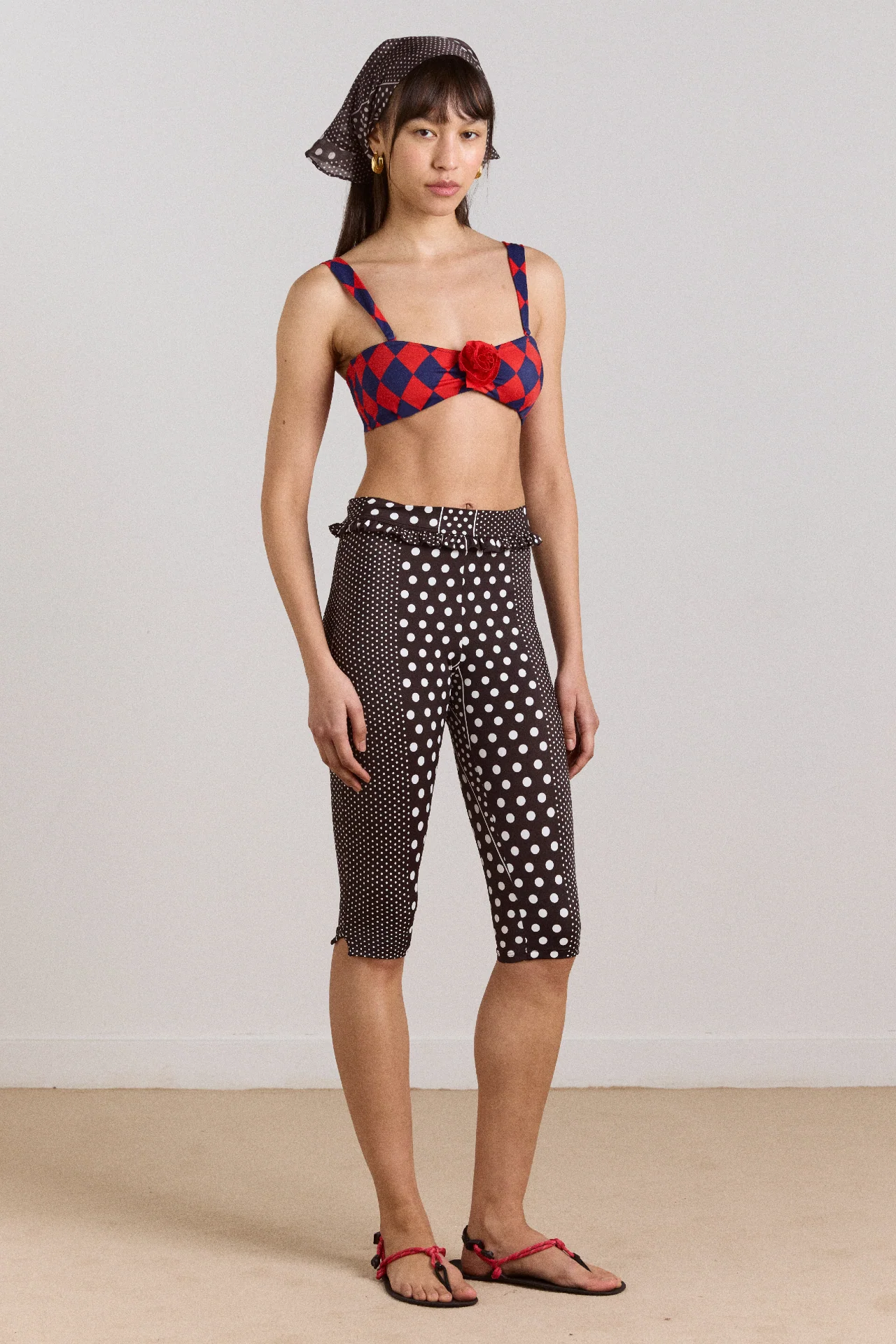 Cove Capri Pant - Spot Stripe Print - Image 3