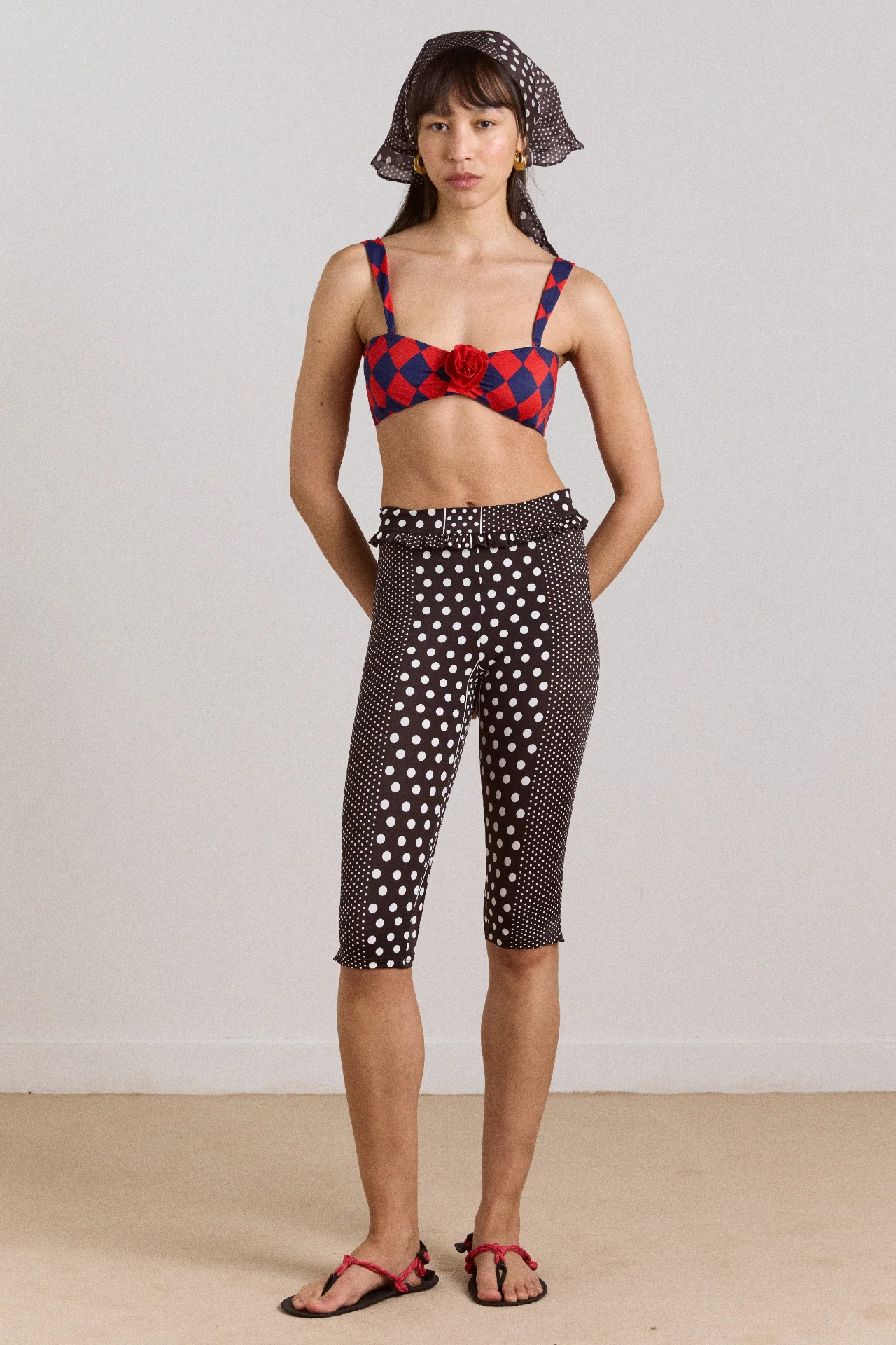 Cove Capri Pant - Spot Stripe Print - Image 7