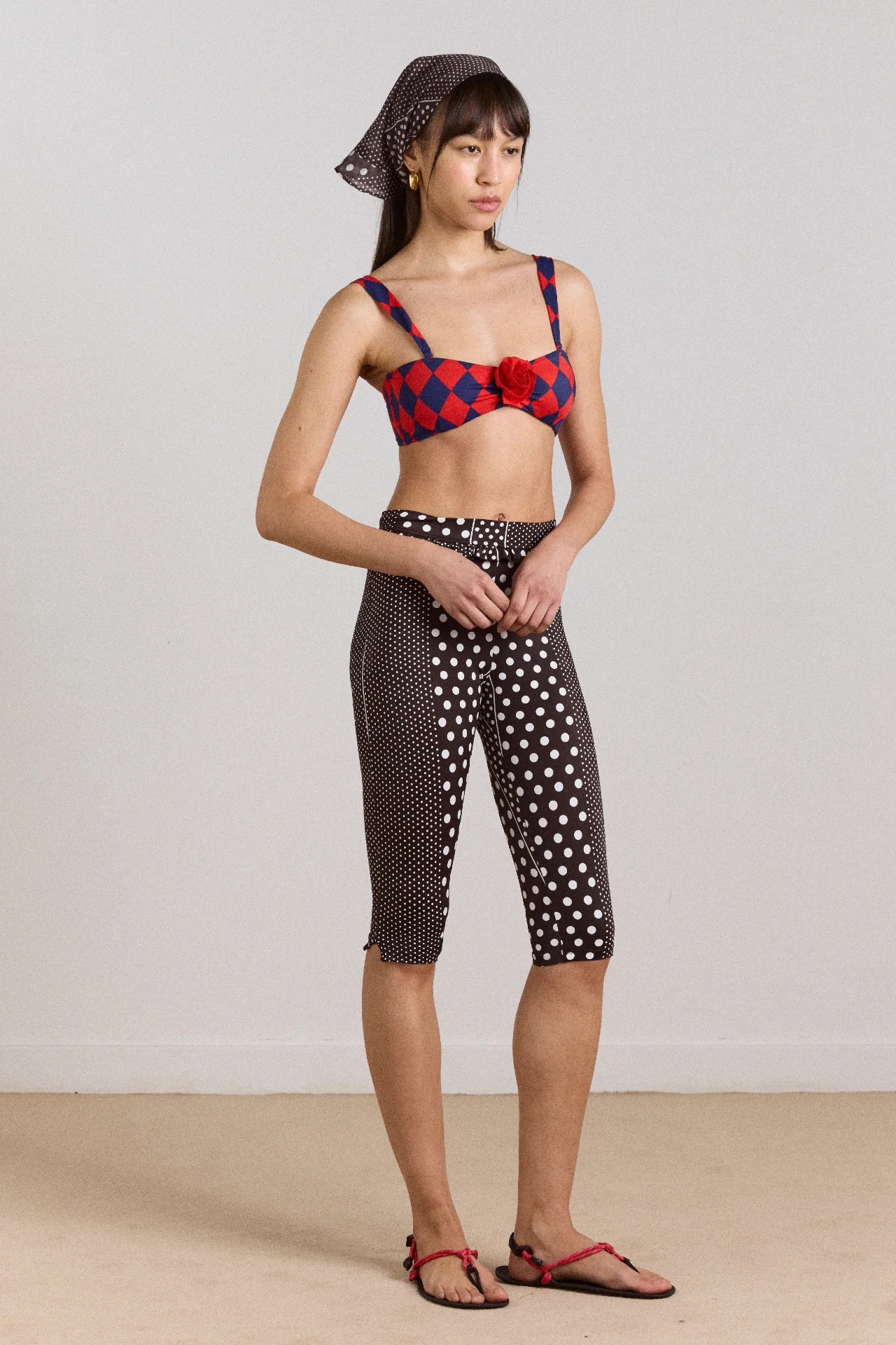 Cove Capri Pant - Spot Stripe Print - Image 9