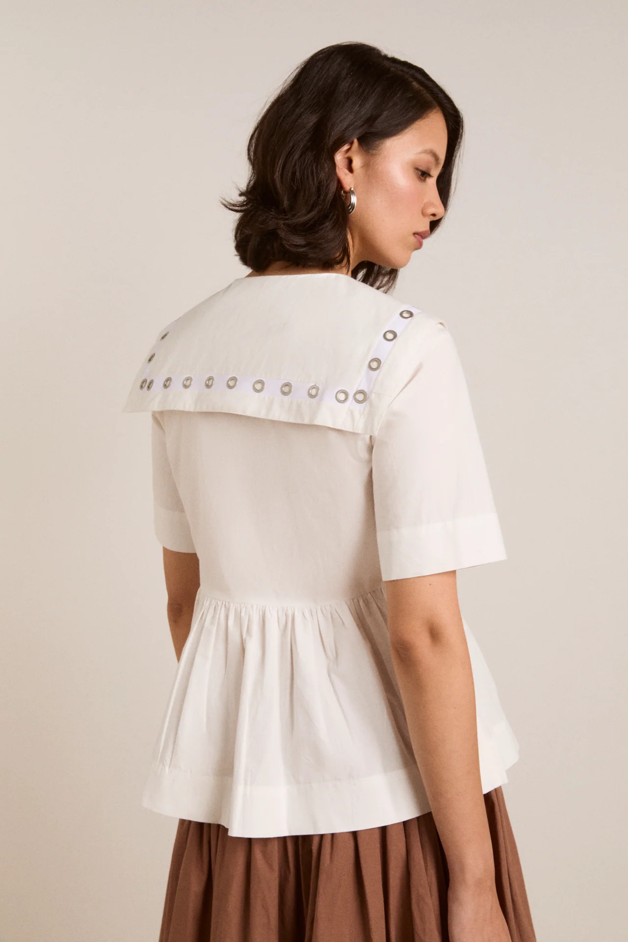 Cyrus Eyelet Blouse - White - Image 5