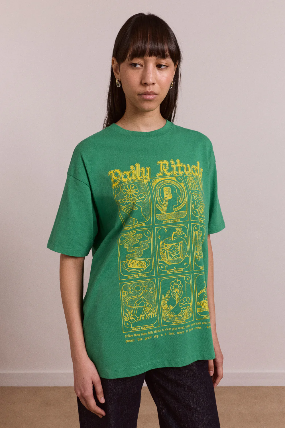 Daily Rituals Graphic Tee - Green - Image 6