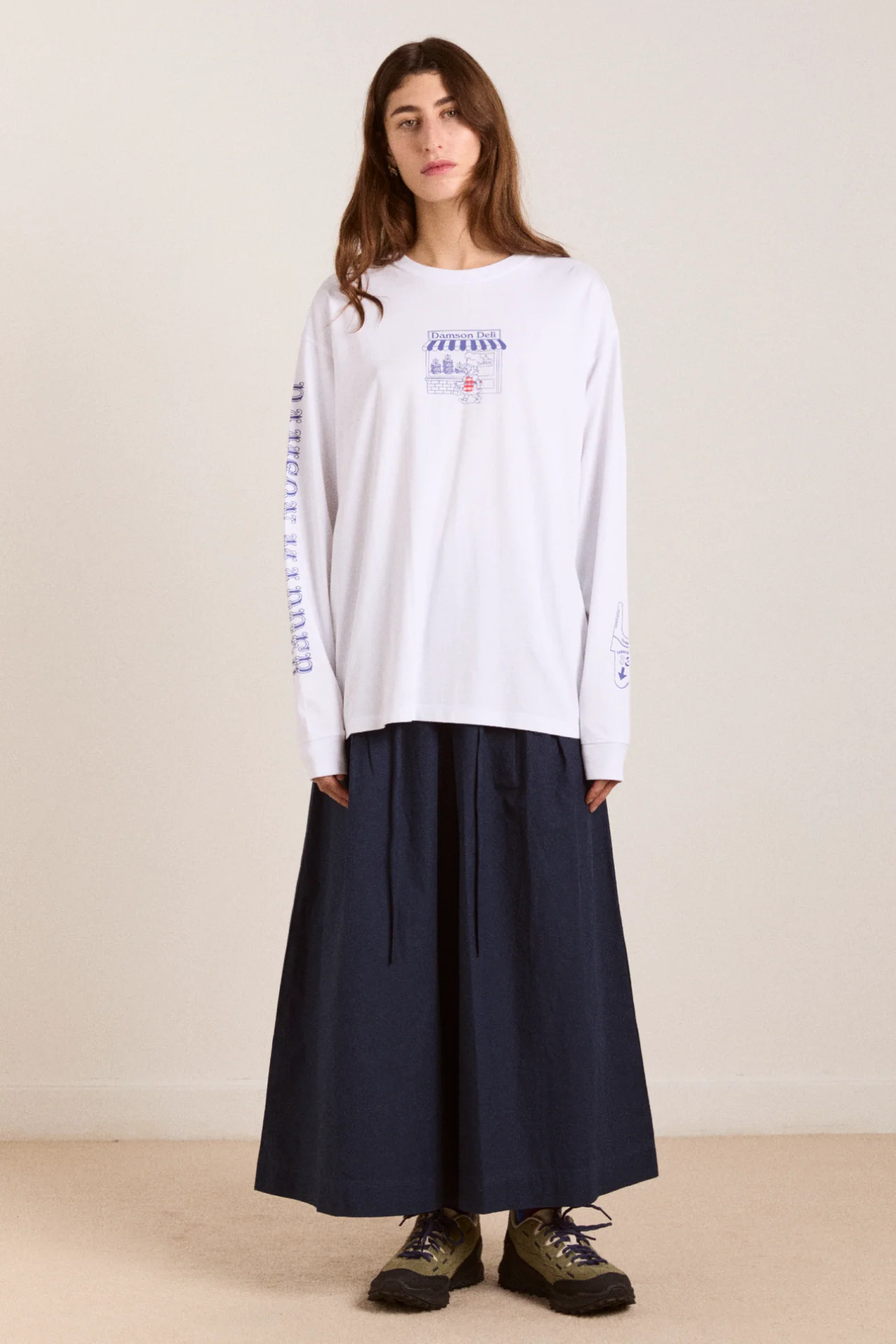 Damson Deli Ls Tee - White - Image 3