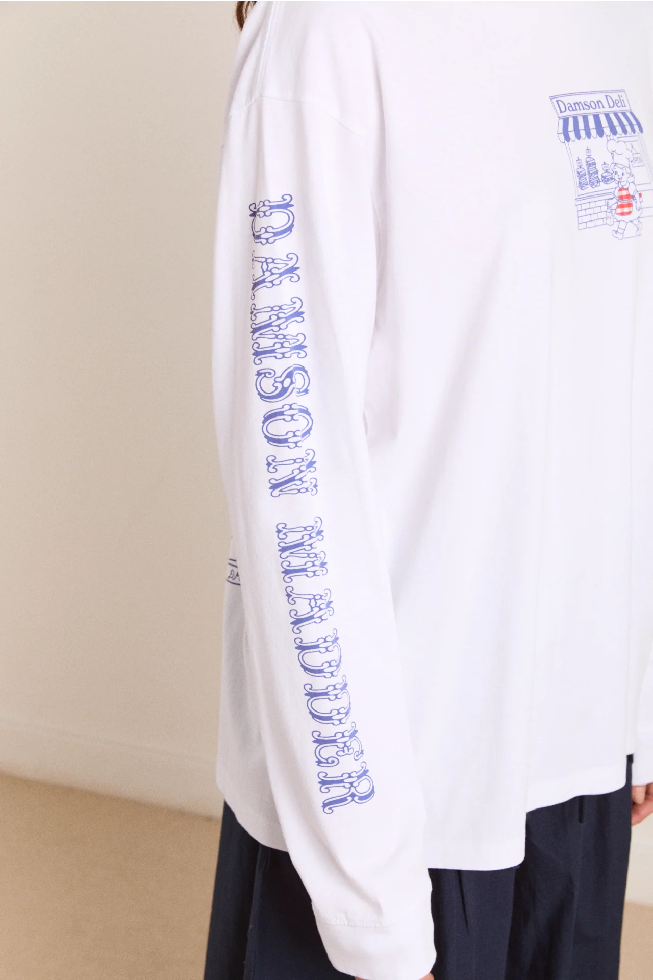 Damson Deli Ls Tee - White - Image 8