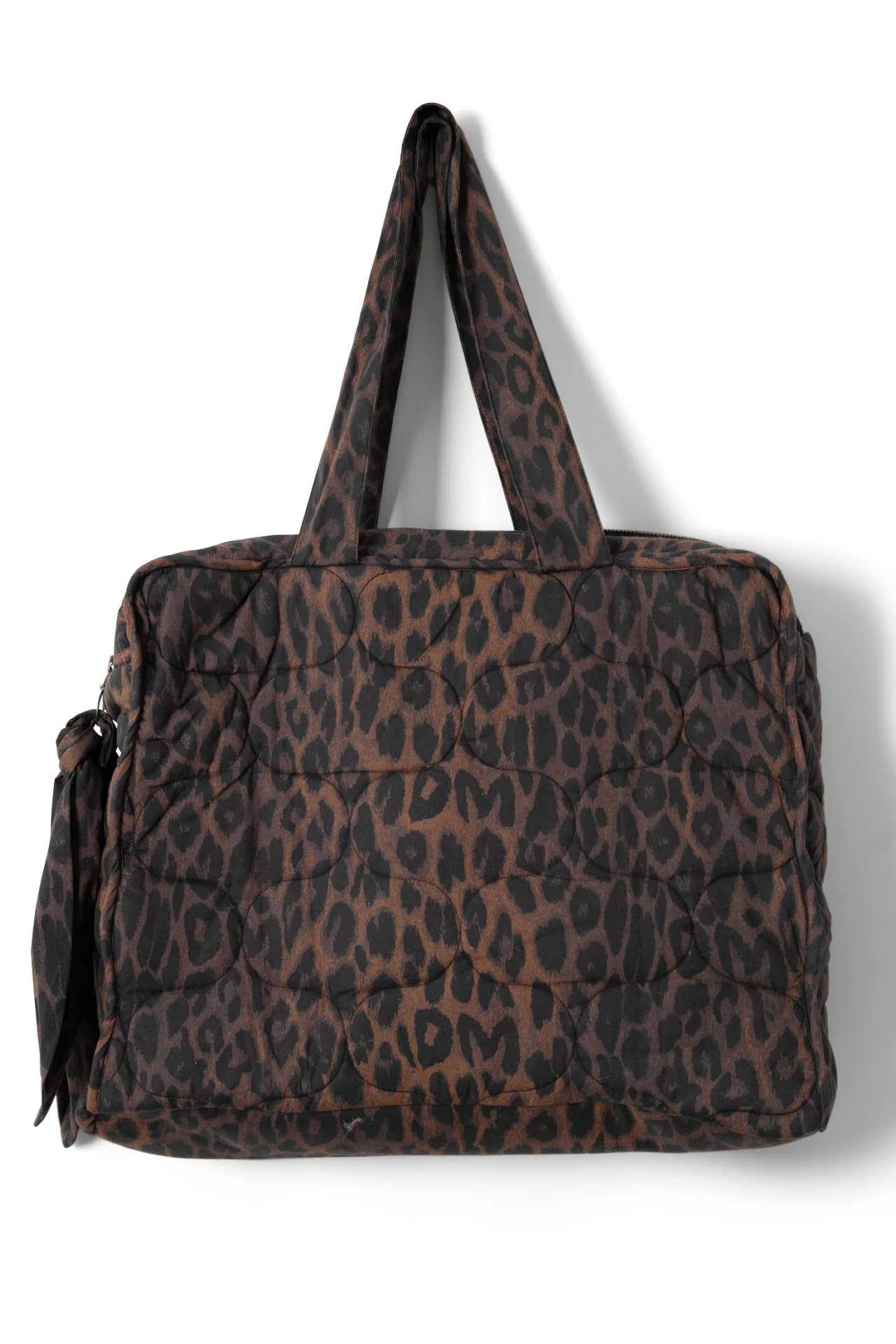 Dark Leopard Quilted Tote Bag - Image 8