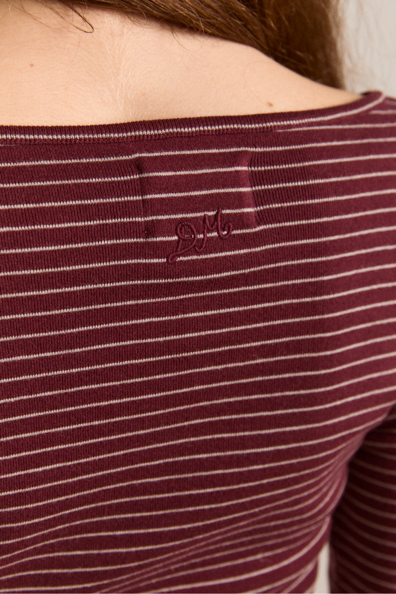 Darma Ls Top - Burg Stripe - Image 16