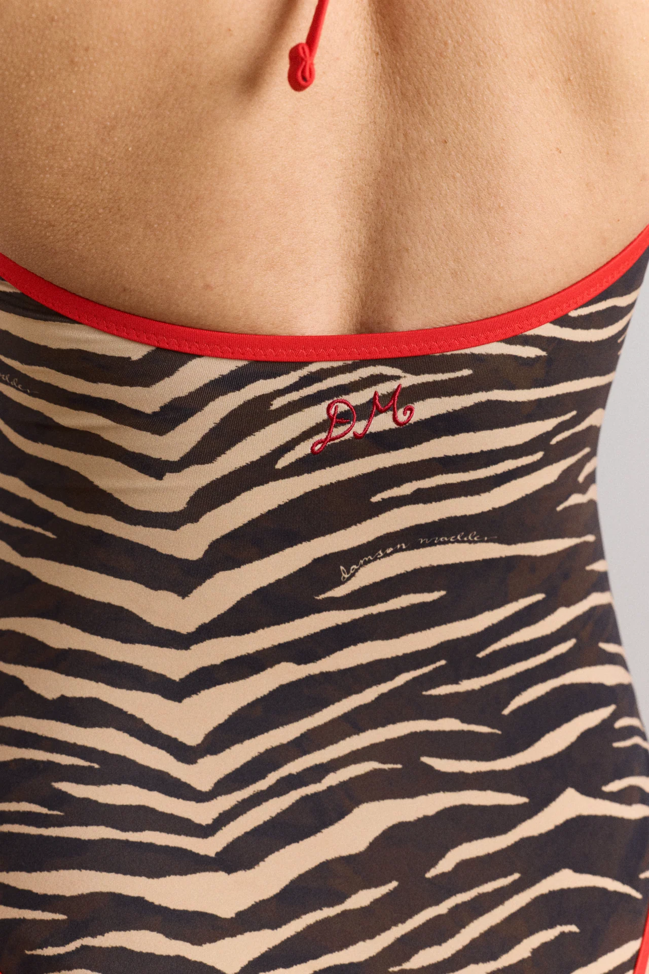della halterneck swimsuit - tiger print - Image 15