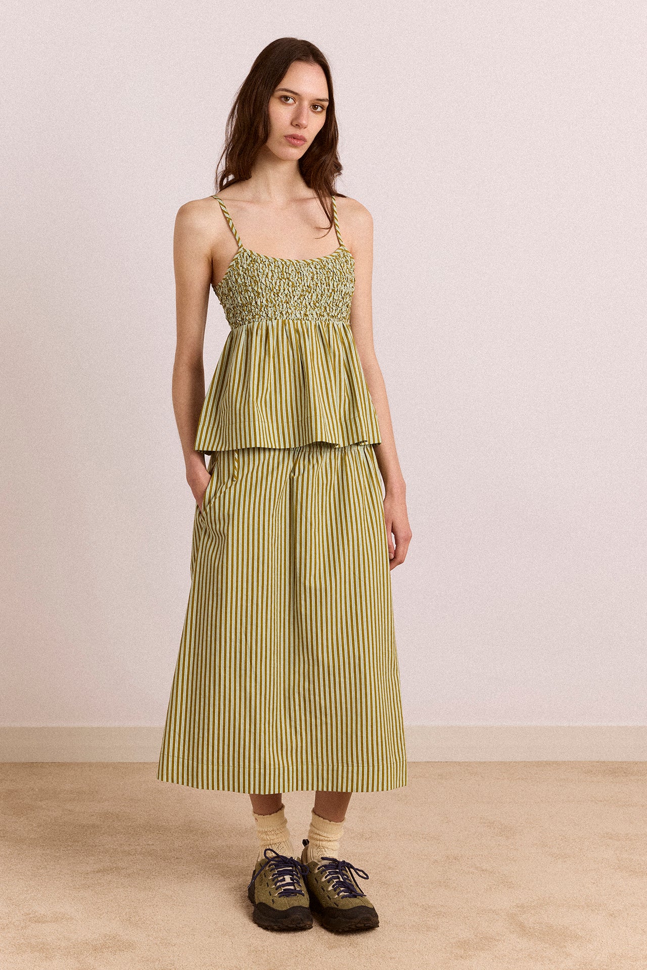 Dinah Cami - Green Stripe - Image 3
