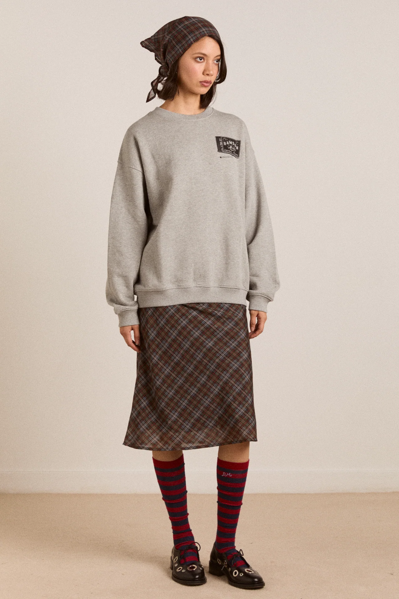 Dm General Store Sweatshirt- Grey Marl - Image 4