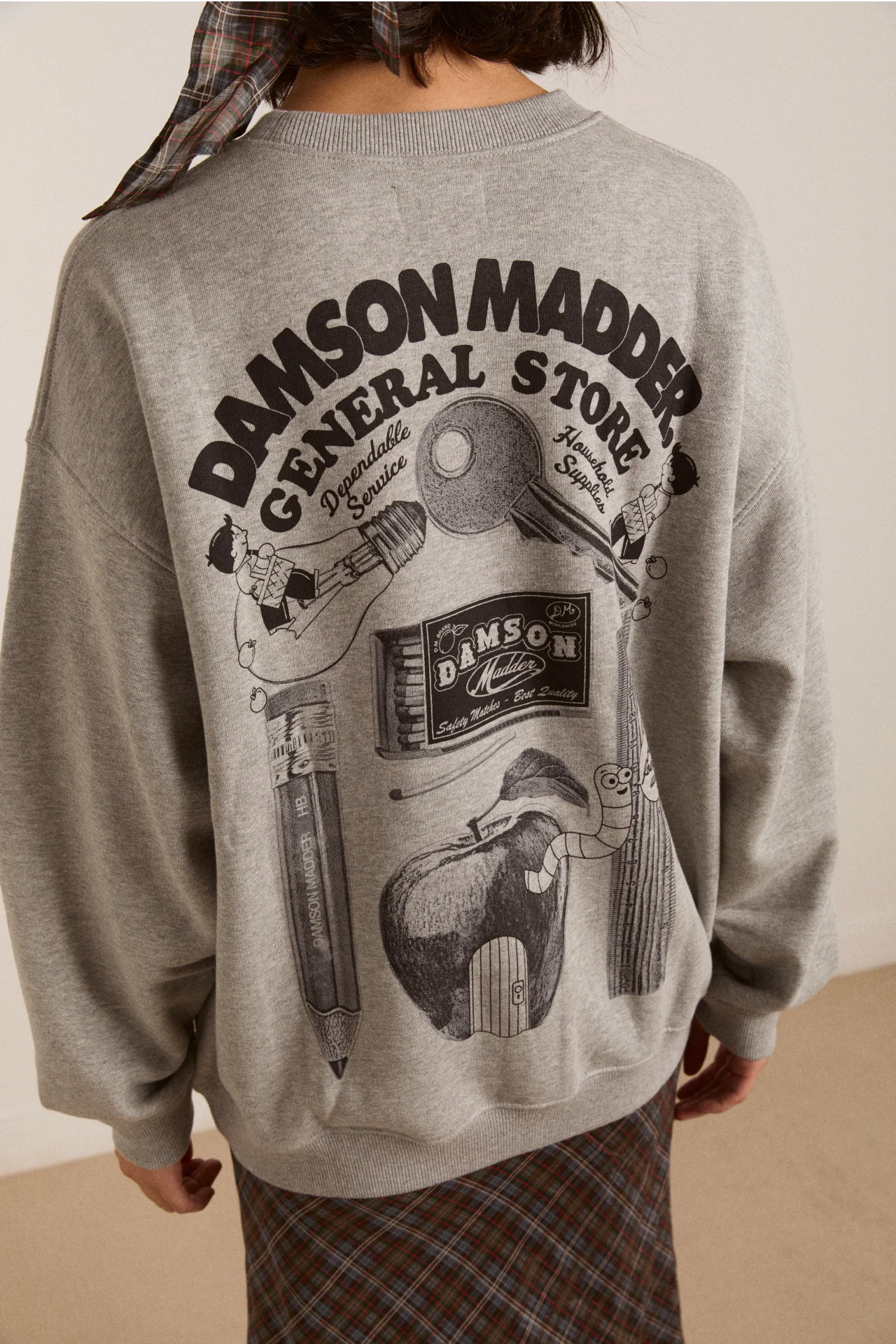 Dm General Store Sweatshirt- Grey Marl - Image 7