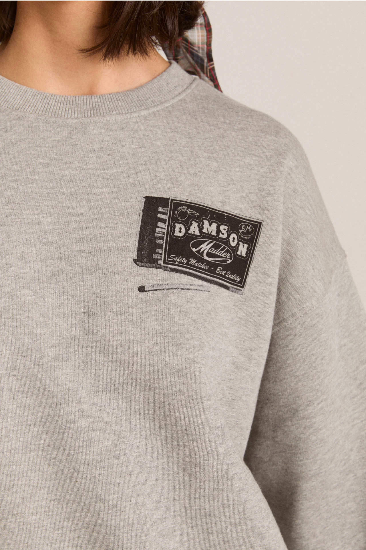 Dm General Store Sweatshirt- Grey Marl - Image 8