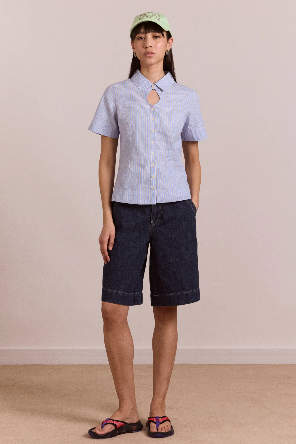 Ebba Shirt - Mini Blue Stripe - Image 2