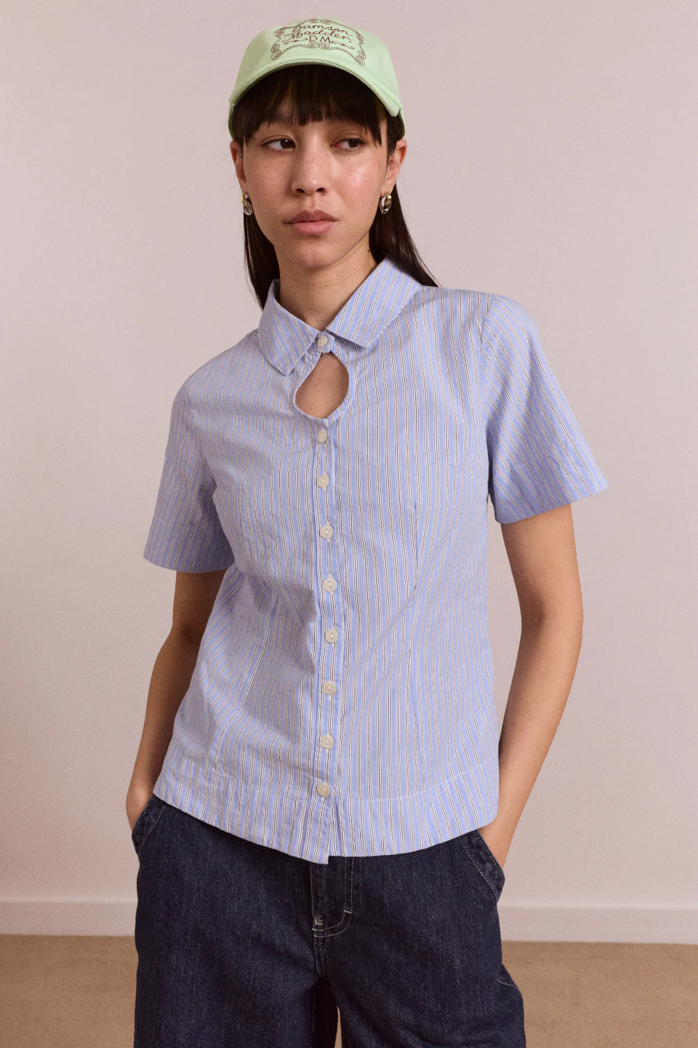 Ebba Shirt - Mini Blue Stripe - Image 3