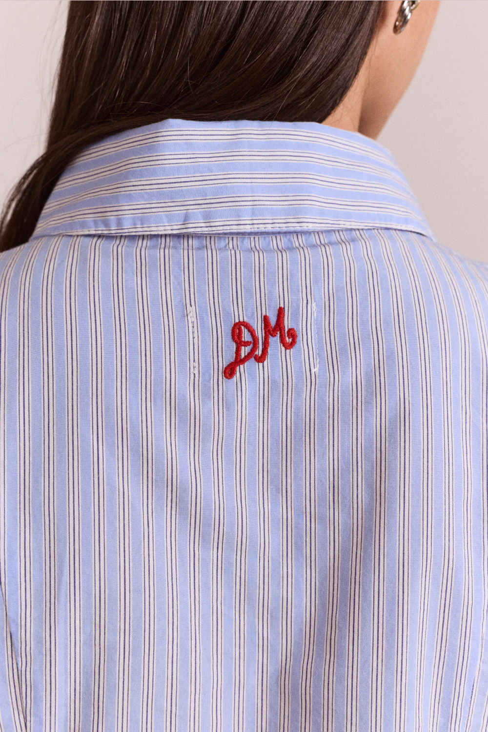 Ebba Shirt - Mini Blue Stripe - Image 7
