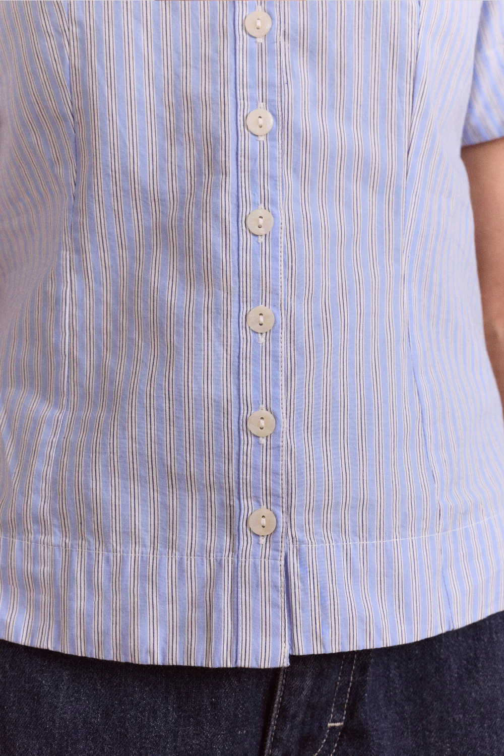 Ebba Shirt - Mini Blue Stripe - Image 8