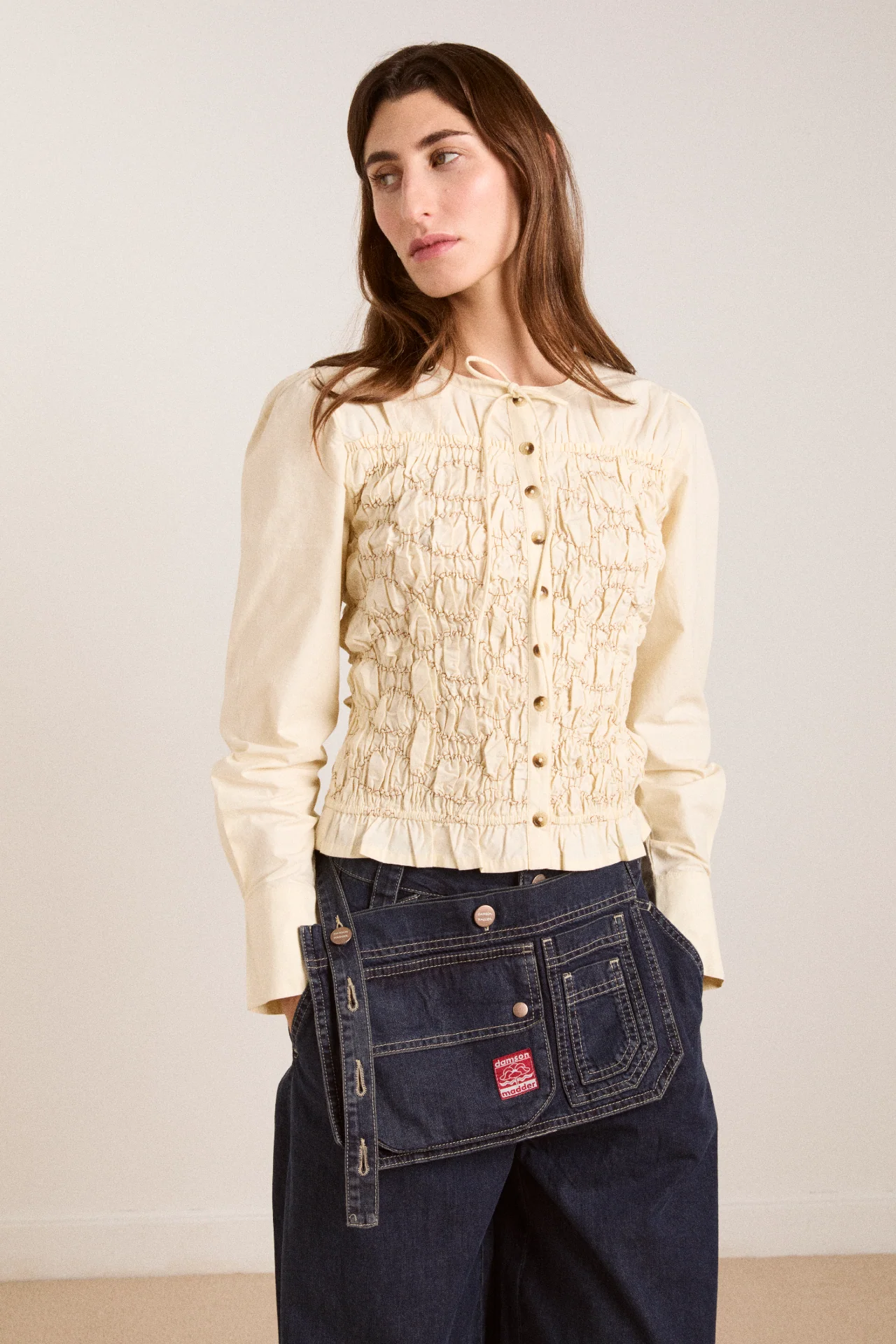 Elliana Smocked Cardi - Butter - Image 11