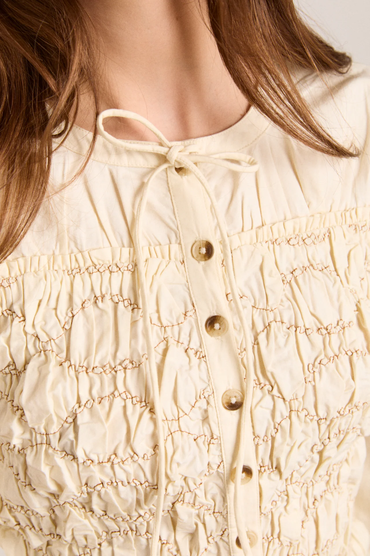 Elliana Smocked Cardi - Butter - Image 12
