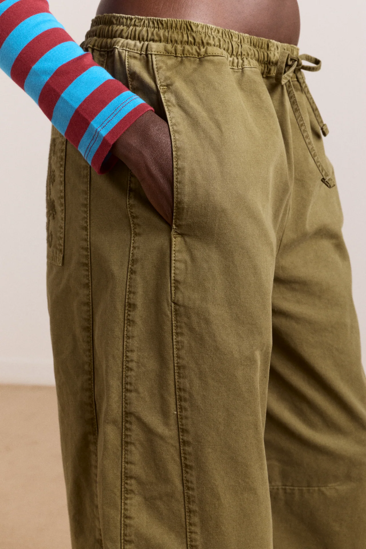 Felix Twill Trousers - Olive - Image 13