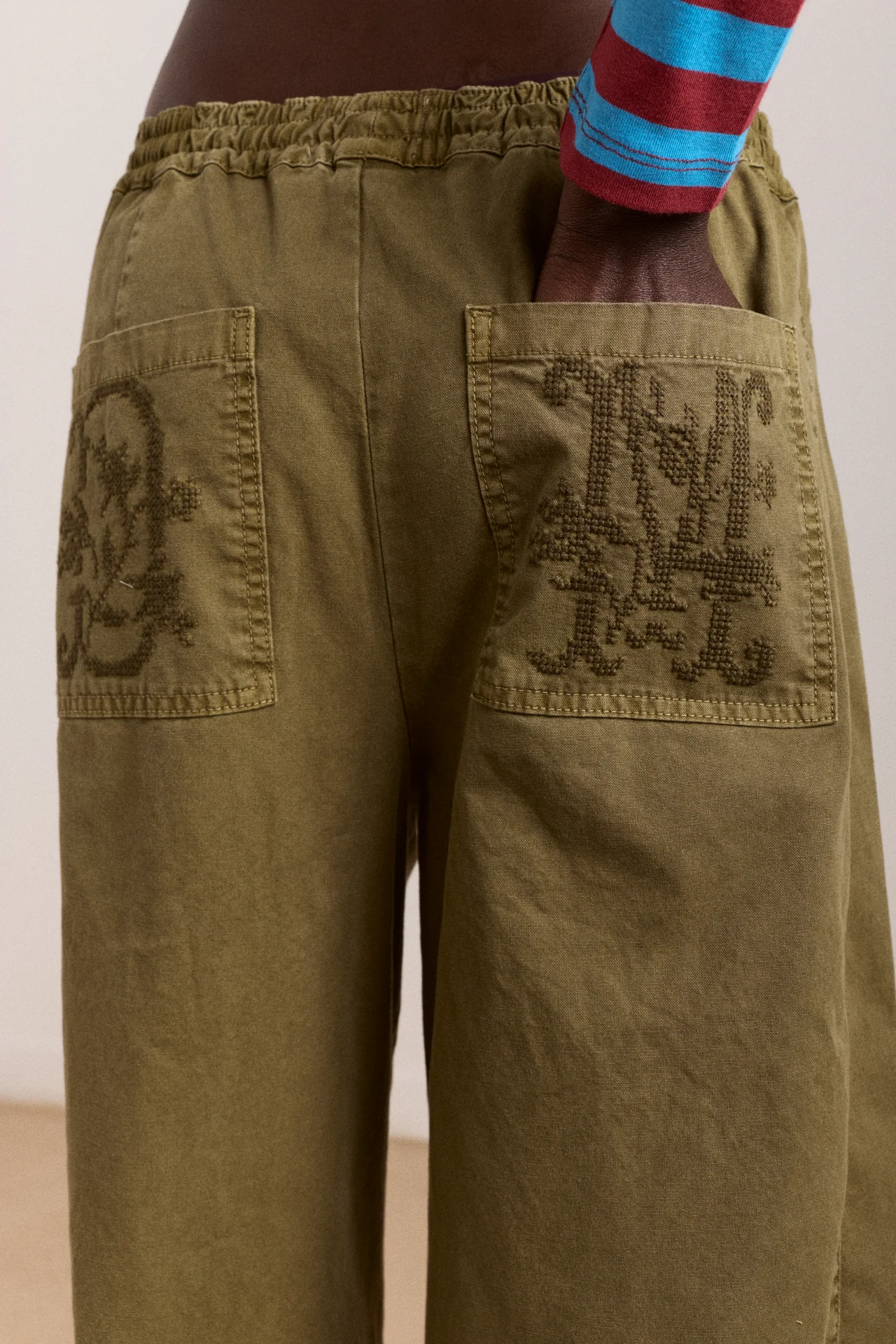 Felix Twill Trousers - Olive - Image 14