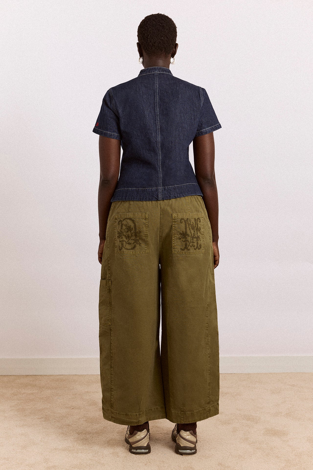 Felix Twill Trousers - Olive - Image 7