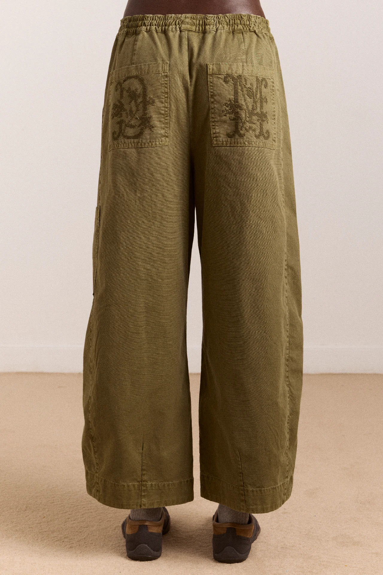 Felix Twill Trousers - Olive - Image 9